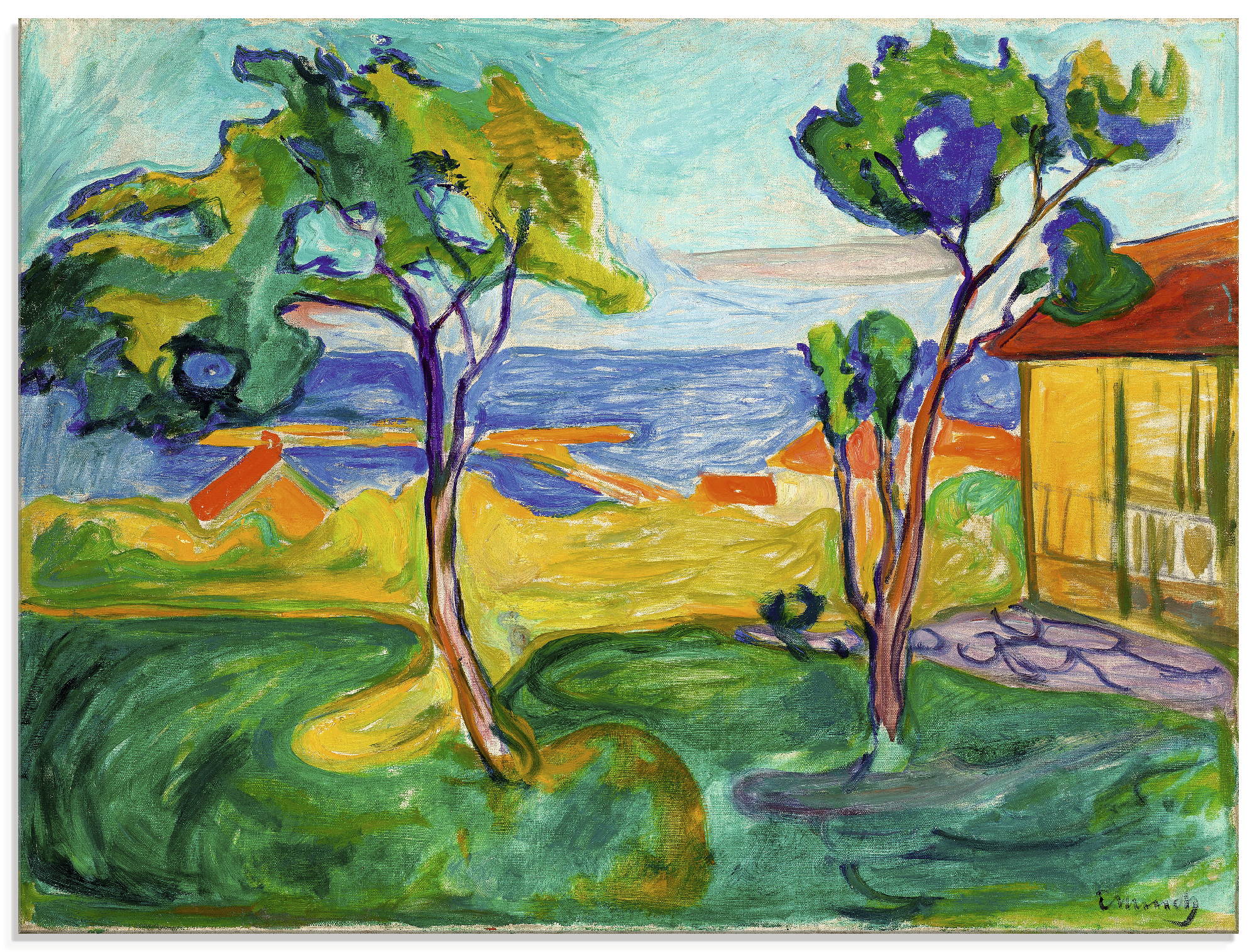 Artland Glasbild "Der Garten in Asgardstrand. 1904-05" Wiesen & Bäume 1 Stk. tlg. in verschiedenen Größen
