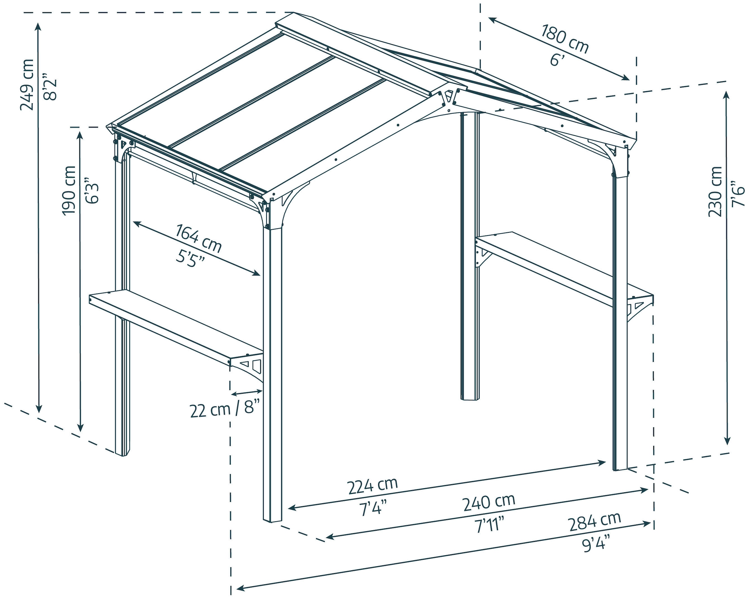 Palram - Canopia Pavillon »Austin 2400«, 180,7 x 240cm