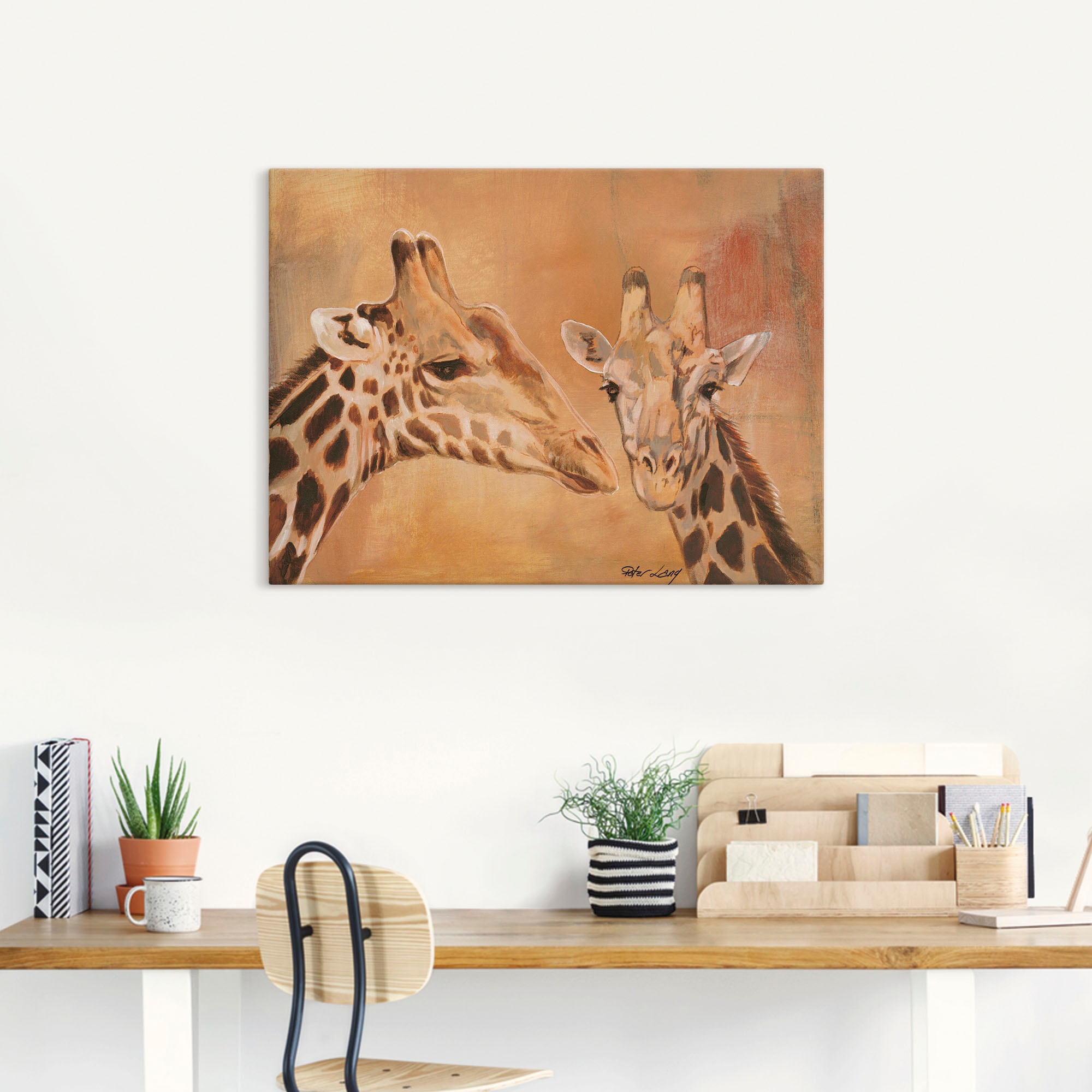 Artland Wandbild »Giraffen«, Wildtiere, (1 St.), als Alubild, Outdoorbild, Leinwandbild, Poster in verschied. Größen