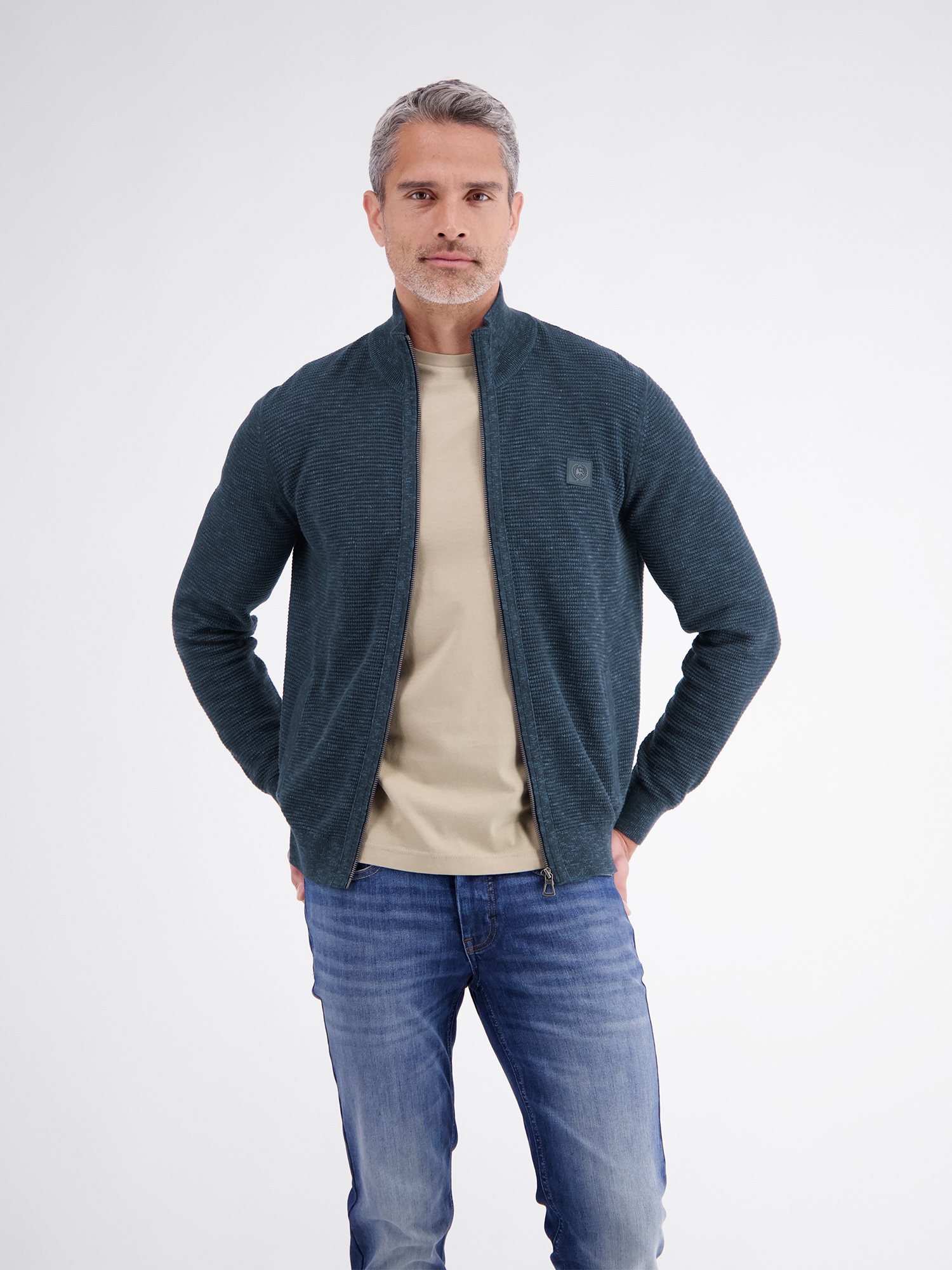 LERROS Strickjacke "Sportive Strickjacke aus hochwertiger Baumwolle"