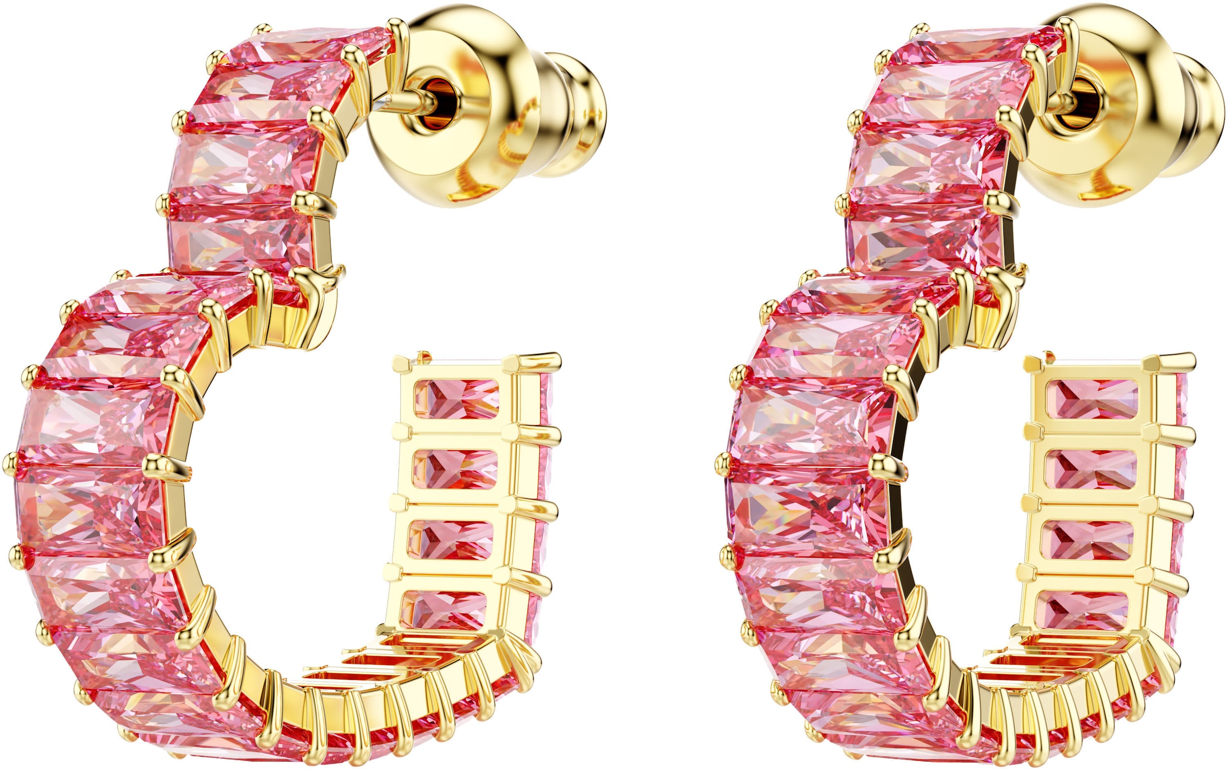 Swarovski Paar Creolen »Schmuck Geschenk Matrix Ohrringe Herz, 5693512, 5706340«, mit Swarovski® Zirkonia (synth.)