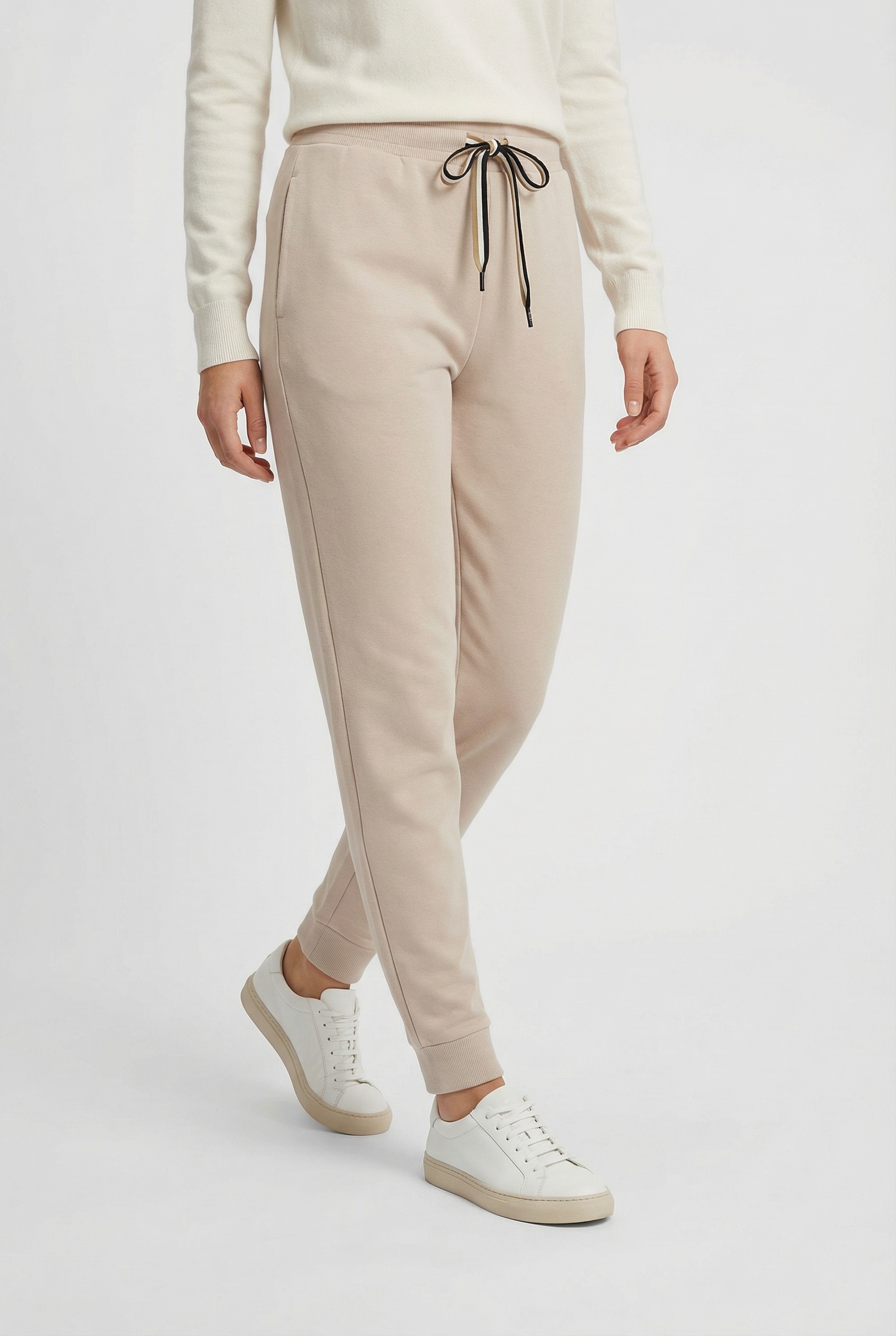 BOSS Relaxhose "CP Stripe Pants Cuff" mit kontrastfarbener Kordel günstig online kaufen