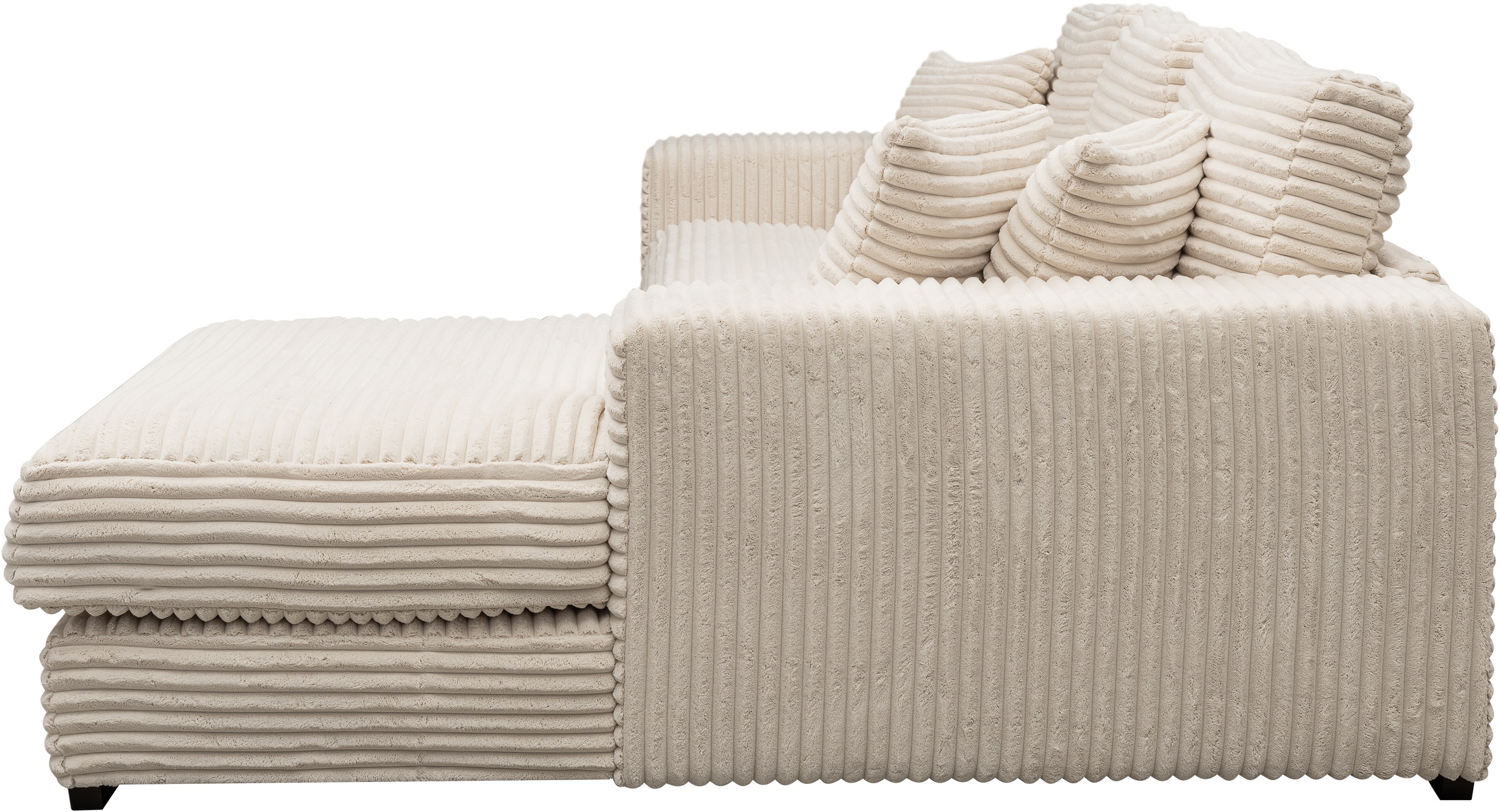 WERK2 Ecksofa »Eden modern und zeitlos, geschmackvolles Sofa, Breite 286cm, L-Form«, Design Ecksofa in Cord mit besonders weichem Sitzkomfort