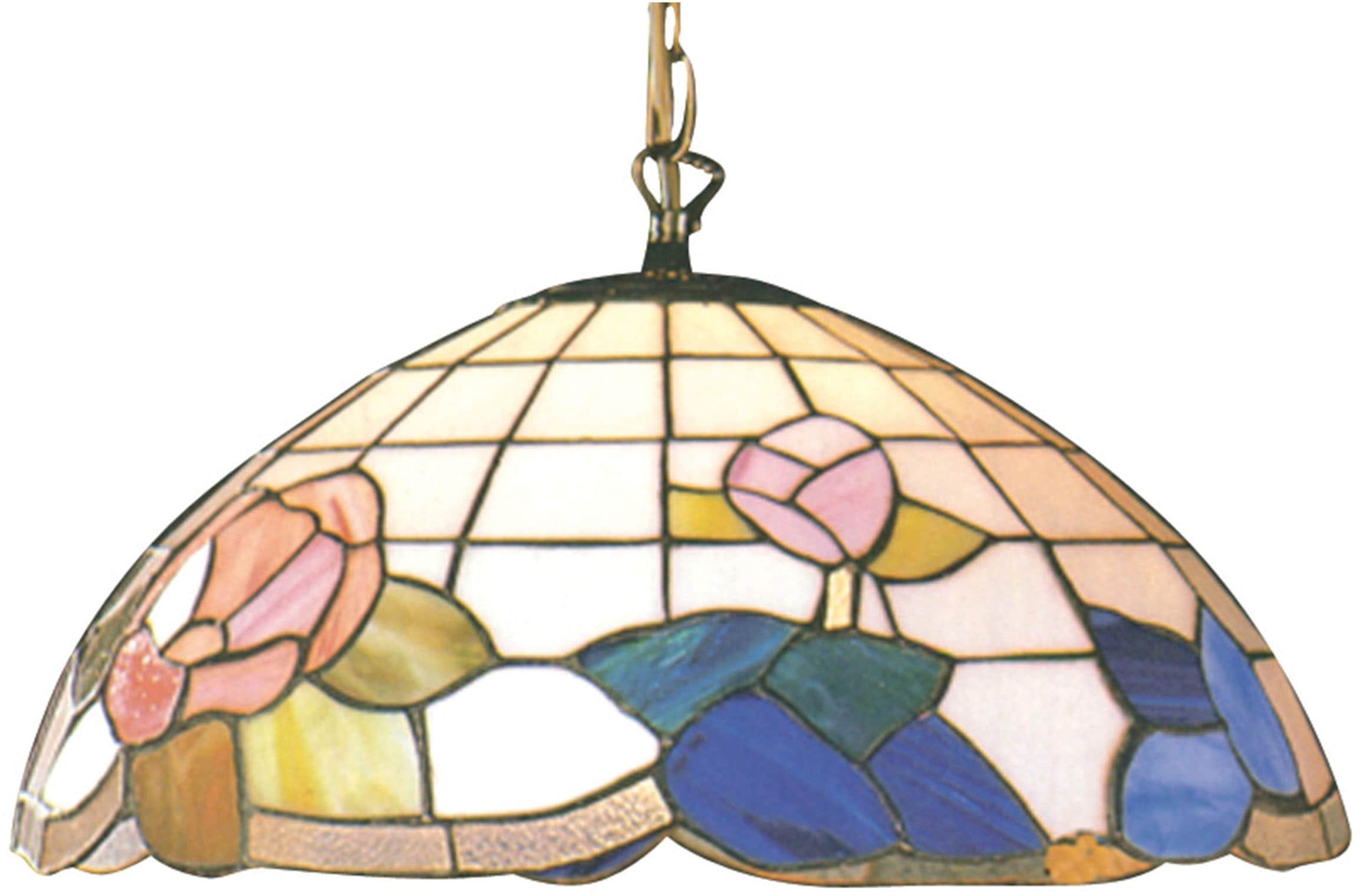 | Eisen, BAUR Pendelleuchte Tiffanypendelleuchte, x 1 E27, Glas Durchmesser 1 excl. »Blume«, 40cm, flammig-flammig, näve