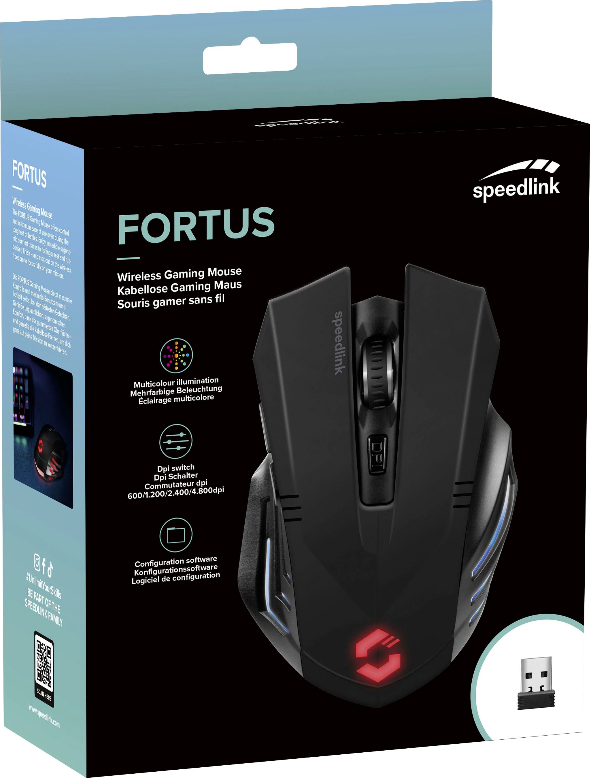 Speedlink Gaming-Maus »FORTUS Wireless«, Funk