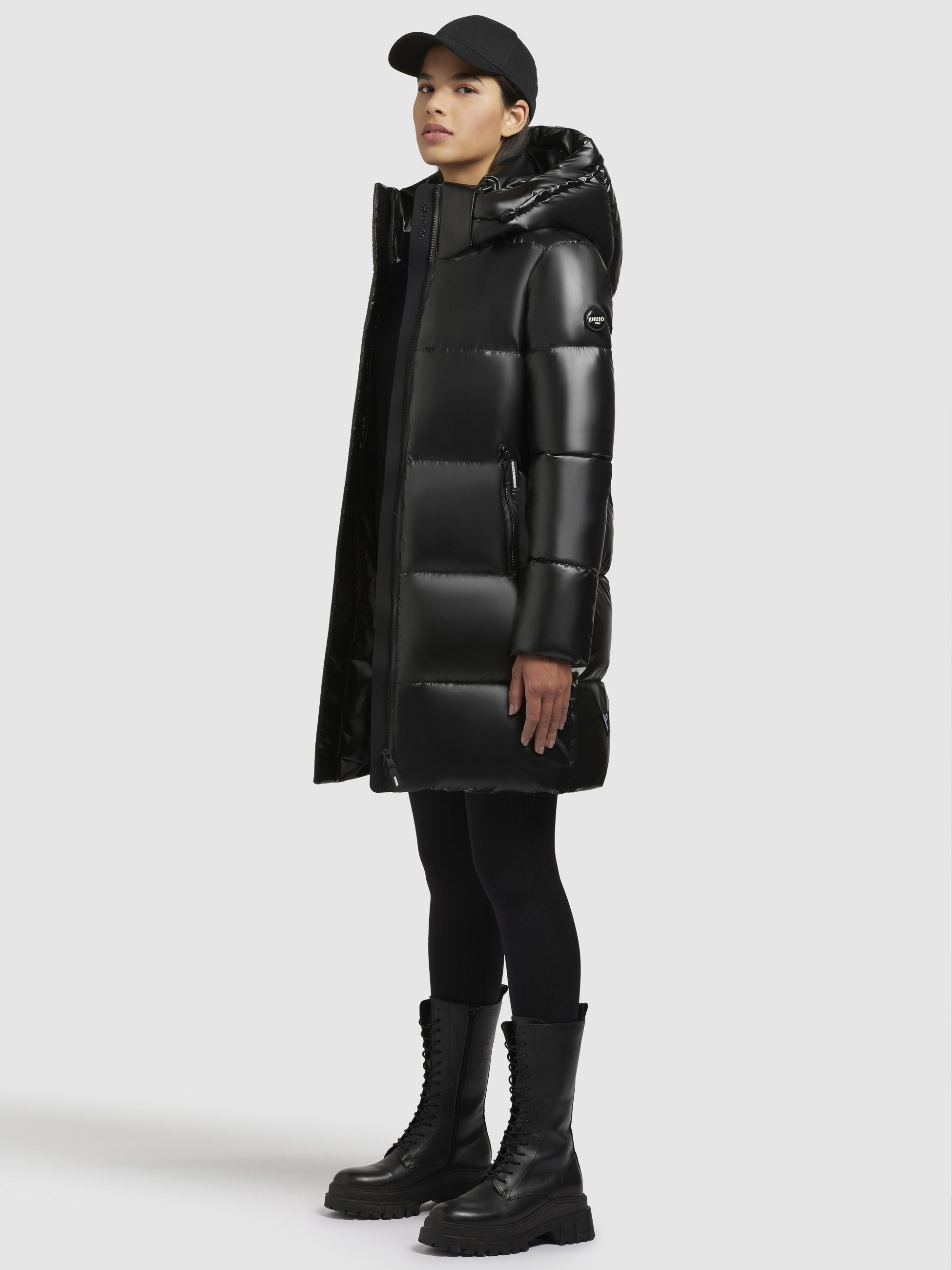 khujo Steppmantel »Haya Shiny-YM«, Wasserdichter gesteppter Damen Winter Kurzmantel