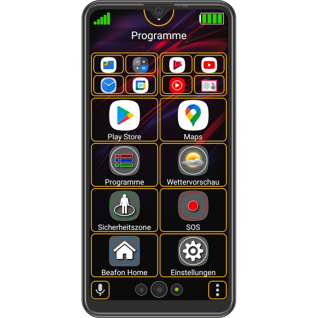 Beafon Smartphone »M6s«, Schwarz, 15,9 cm/6,26 Zoll, 32 GB Speicherplatz, 13 MP Kamera