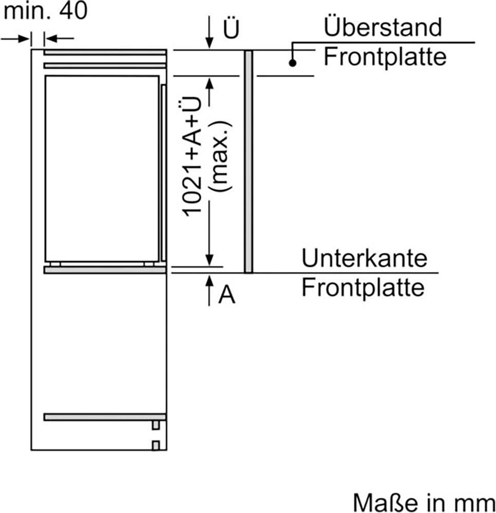 Constructa Einbaukühlschrank »CK131NSE0«, CK131NSE0, 102,1 cm hoch, 54,1 cm breit