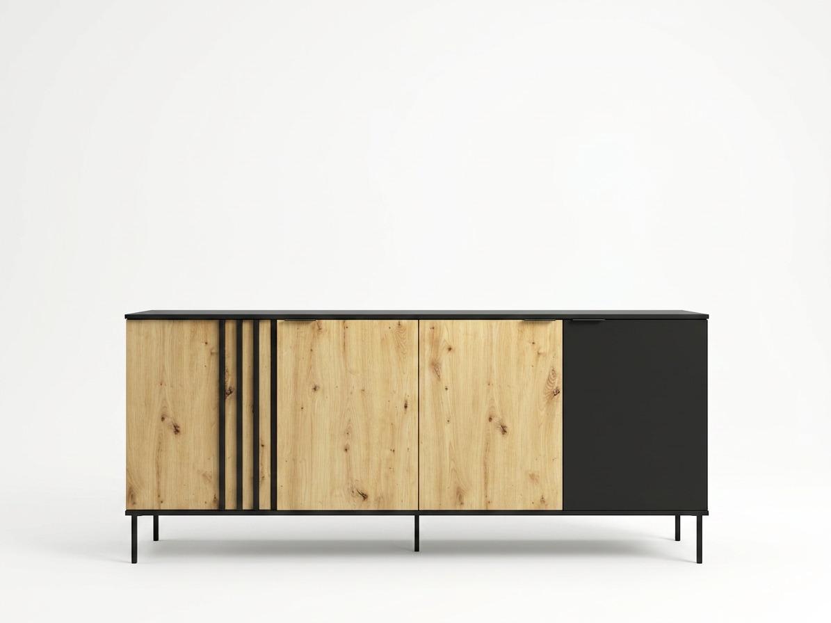 OTTO home Kommode »AELLOR Sideboard mit 4 Türen, viel Stauraum« Schubkastenkommode mit 6 Fächer, modernes Design