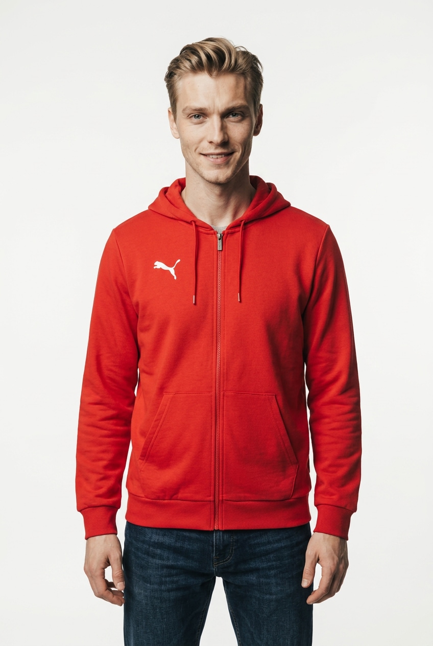 PUMA Kapuzensweatjacke »TEAMGOAL CASUALS HOODED JACKET« mit Kapuze, für Fußball und Freizeit, mit Reißverschluss