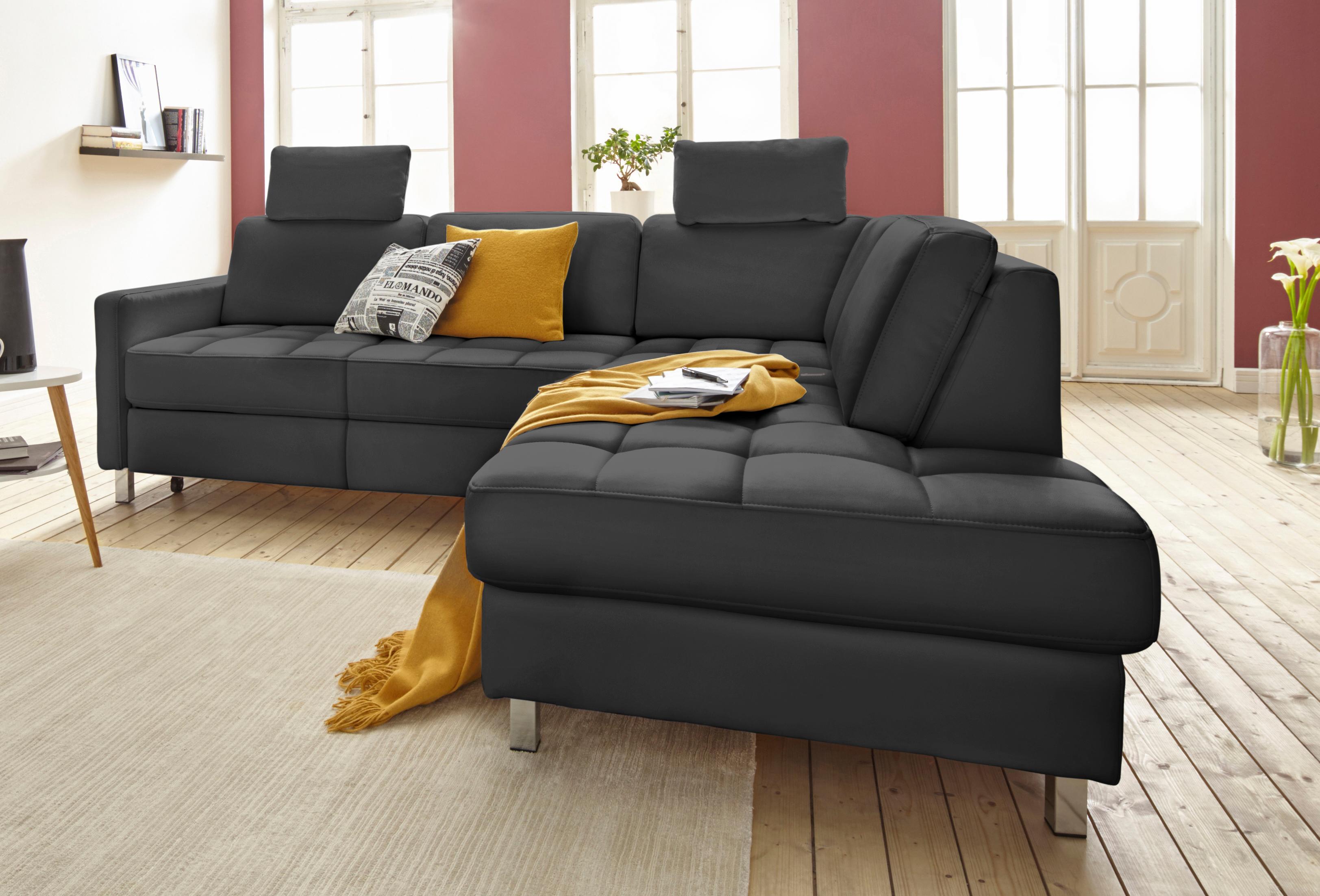 sit&more Ecksofa "Pablo L-Form" wahlweise mit Schlaffunktion und Bettkasten