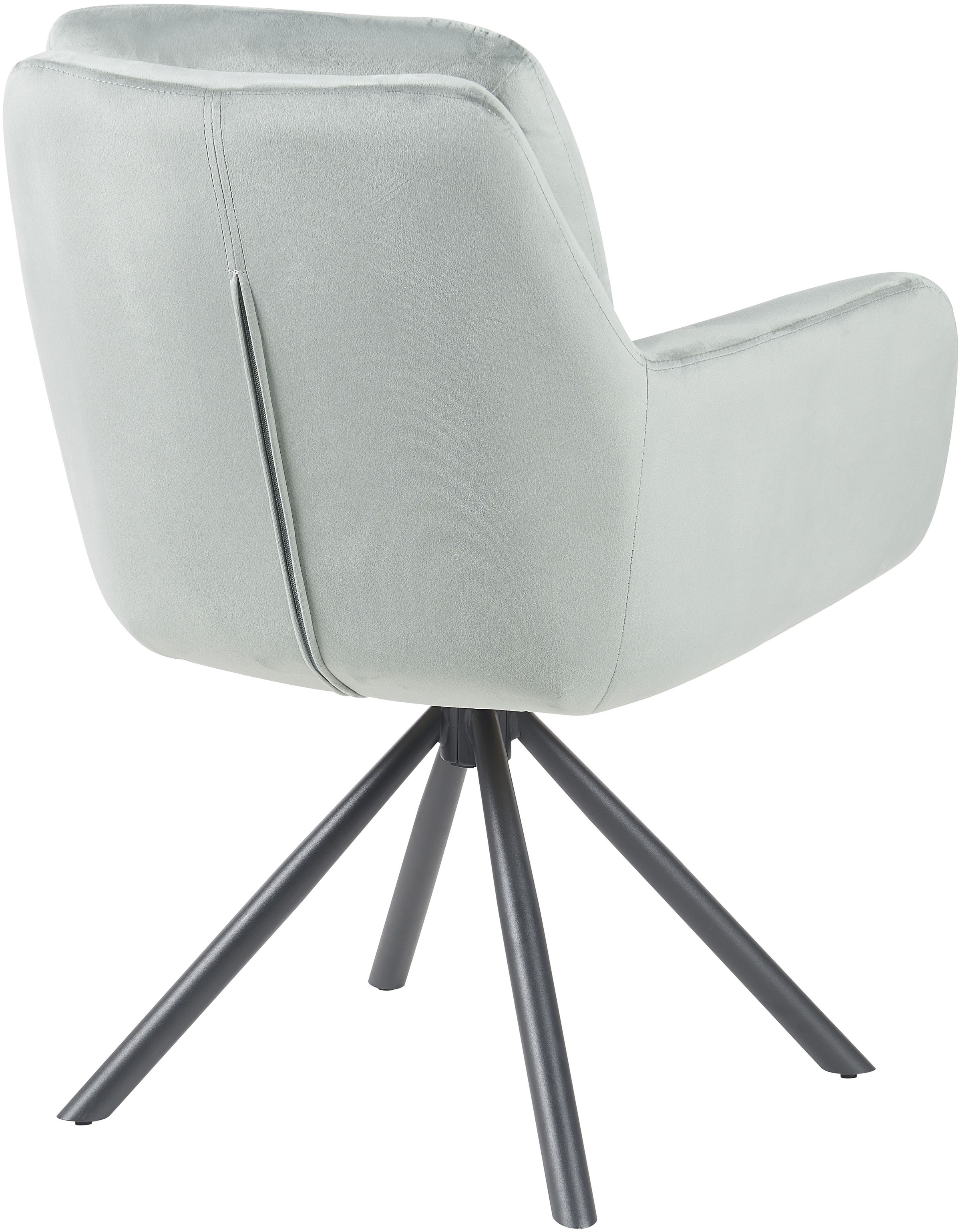 HELA Armlehnstuhl »PARMA« (Set) 2 Stk.2er Pack, 360° drehbar, 4-Fuß, Kissenoptik, Samtvelour, Armlehnen