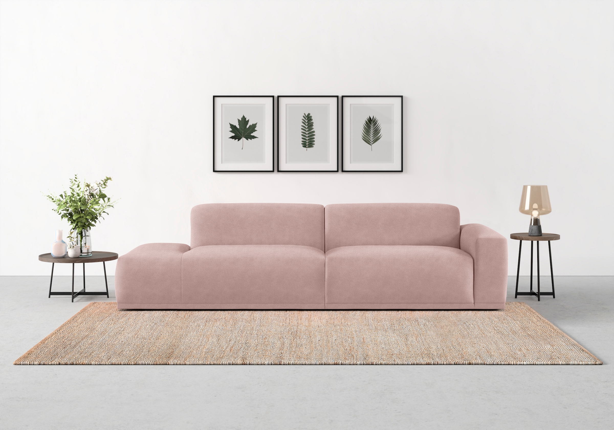 TRENDMANUFAKTUR Big-Sofa "Braga, mit hochwertigem Kaltschaum, Megasofa, in Cord erhältlich", modernes Big-Sofa, Couch mi