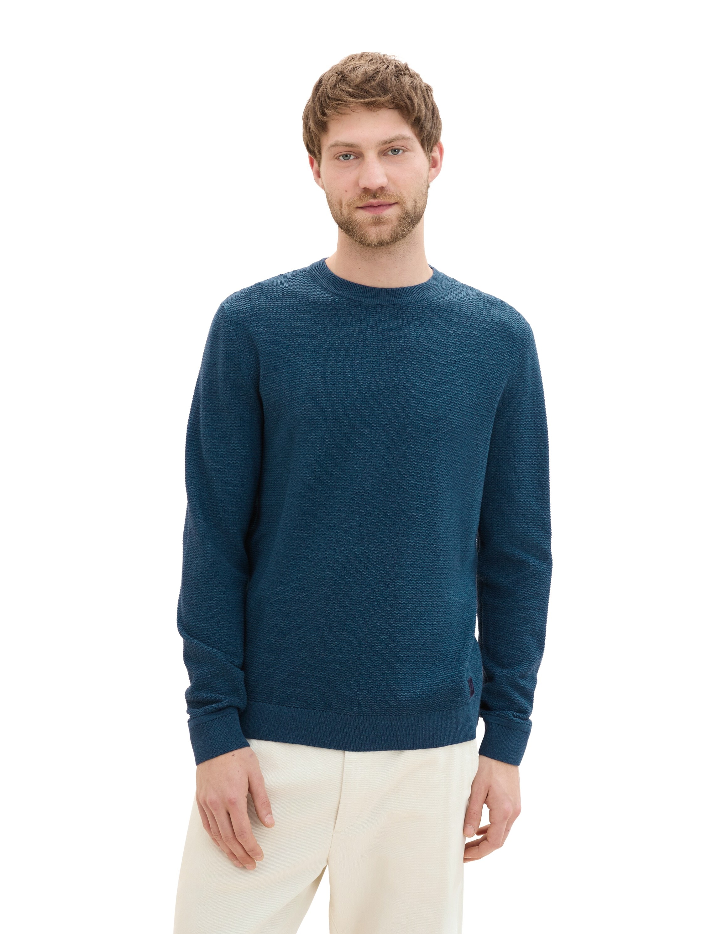 TOM TAILOR Strickpullover, mit Logo-Badge an der Seite günstig online kaufen