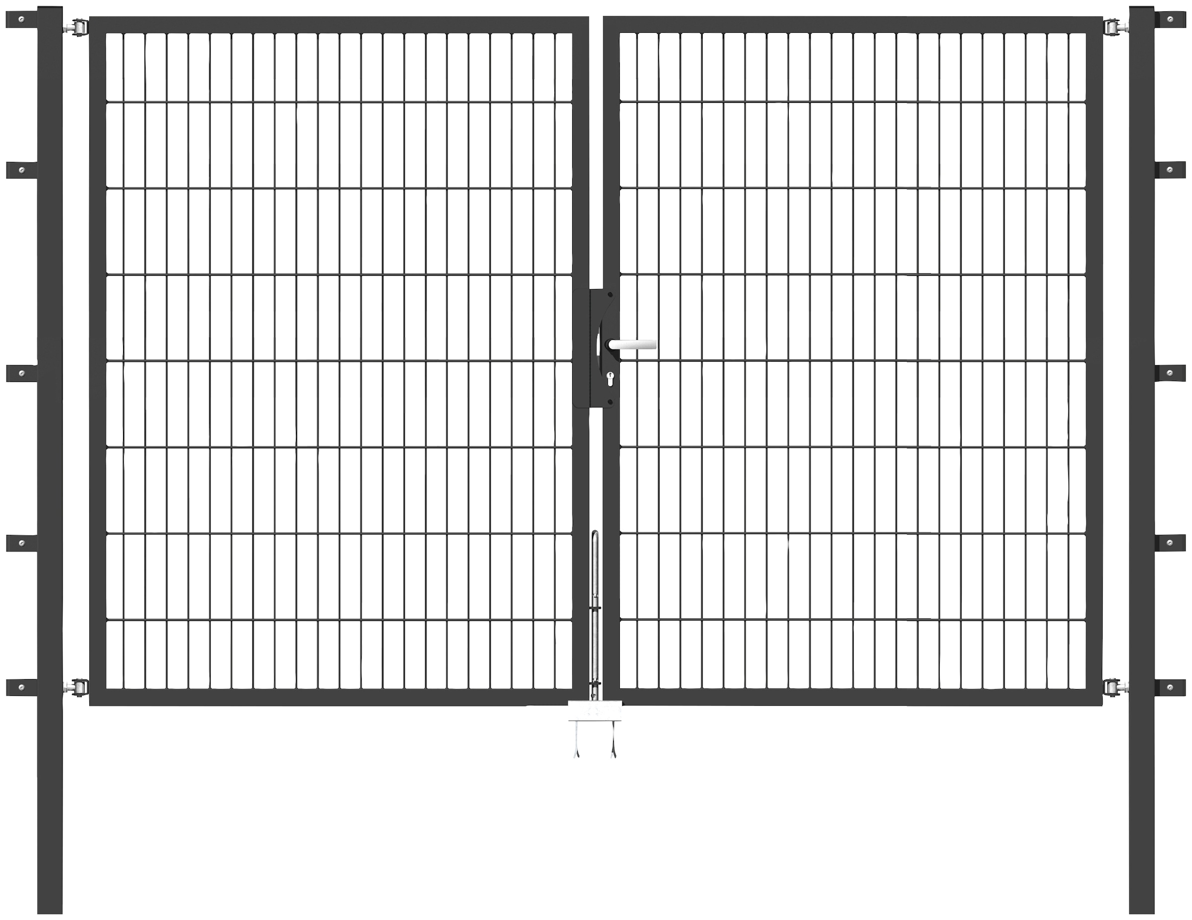 Alberts Zaundoppeltür, 250 cm Breite, in versch. Höhen