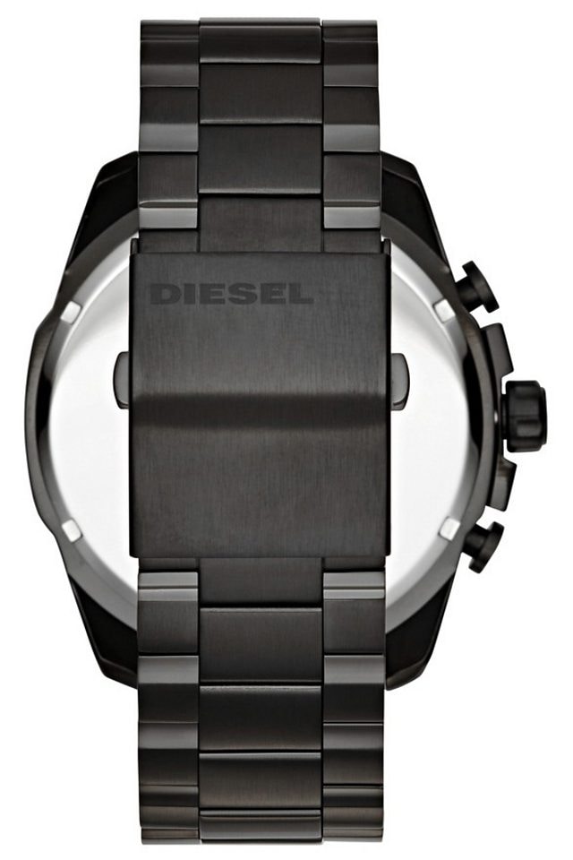 Diesel Chronograph »MEGA CHIEF, DZ4318«, Quarzuhr, Armbanduhr, Herrenuhr, Stoppfunktion, Edelstahlarmband