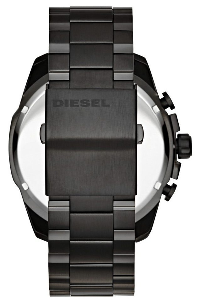 Diesel Chronograph »MEGA CHIEF«, Quarzuhr, Armbanduhr, Herrenuhr, Stoppfunktion, Edelstahlarmband