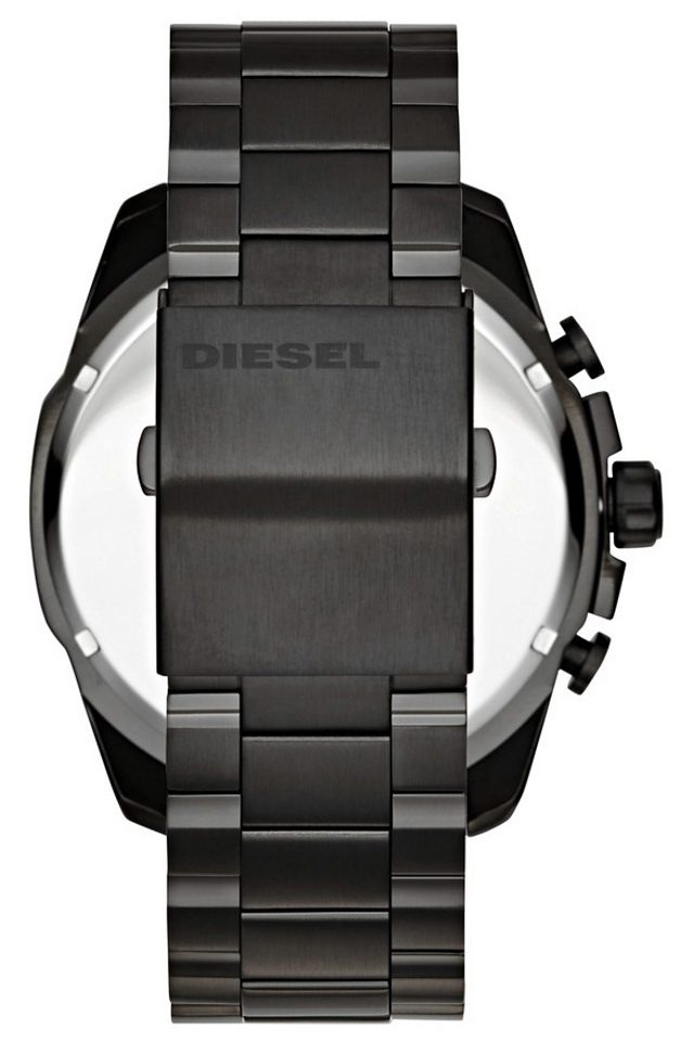 Diesel Mega Chief Chronograph Armbanduhr Schwarz 3