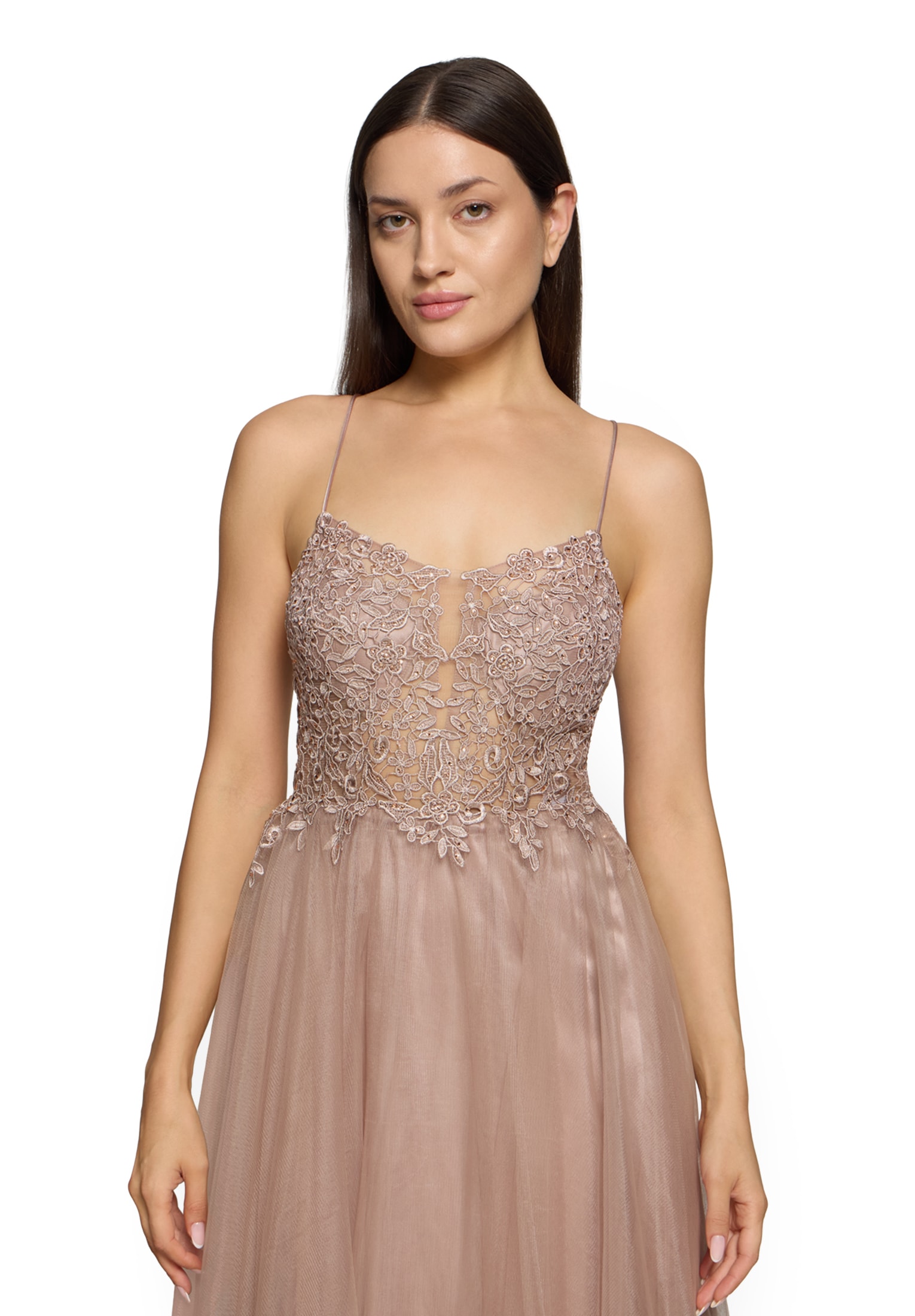 Vera Mont Abendkleid »Damen Abendkleid mit Stickerei« Ohne Tasche Rückenfrei