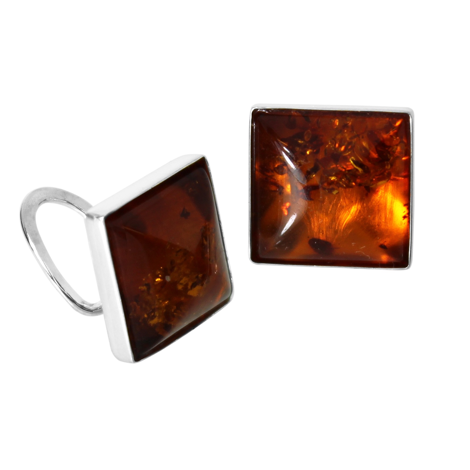 OSTSEE-SCHMUCK Damen Paar Ohrclips "Ostsee-Schmuck Ohrclip Classic 24 x 16 mm", 15x15mm, Silber 925 (Sterlingsilber), weiß, Silber 925