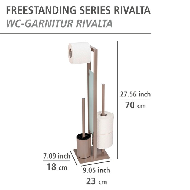 WENKO WC-Garnitur »Rivalta«, aus Glas-Polypropylen, taupe, Platte aus  Sicherheitsglas bestellen | BAUR