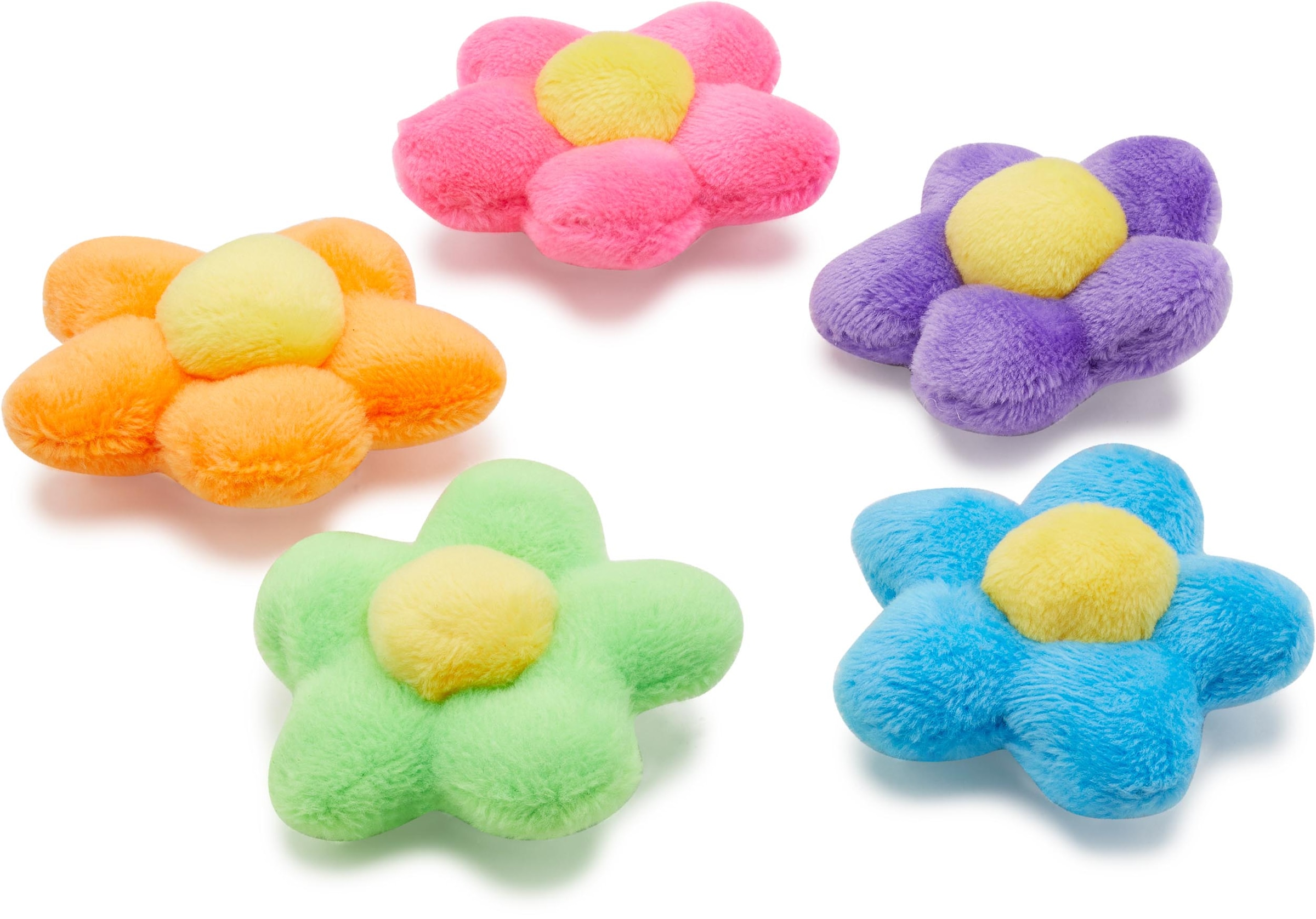 Crocs Schuhanstecker »Jibbitz™ Plush Flower Power«, (Set, 5 tlg., Kein Spielzeug. Nicht für Kinder unter 3 Jahren geeignet), Charm, Anstecker, Set mit Blütenmotive