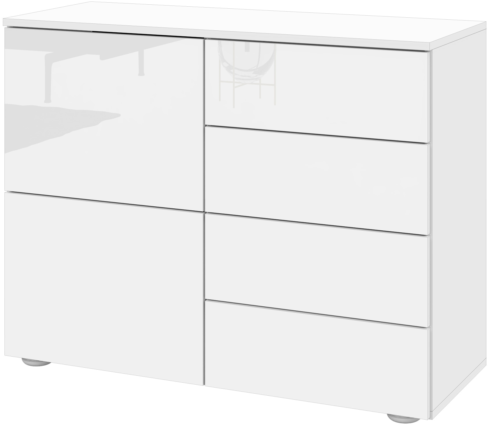 borchardt Möbel Kommode "Rova, Sideboard Breite 93 cm" Push-To-Open, verstellbare Einlegeböden, viel Stauraum, Breite 93cm