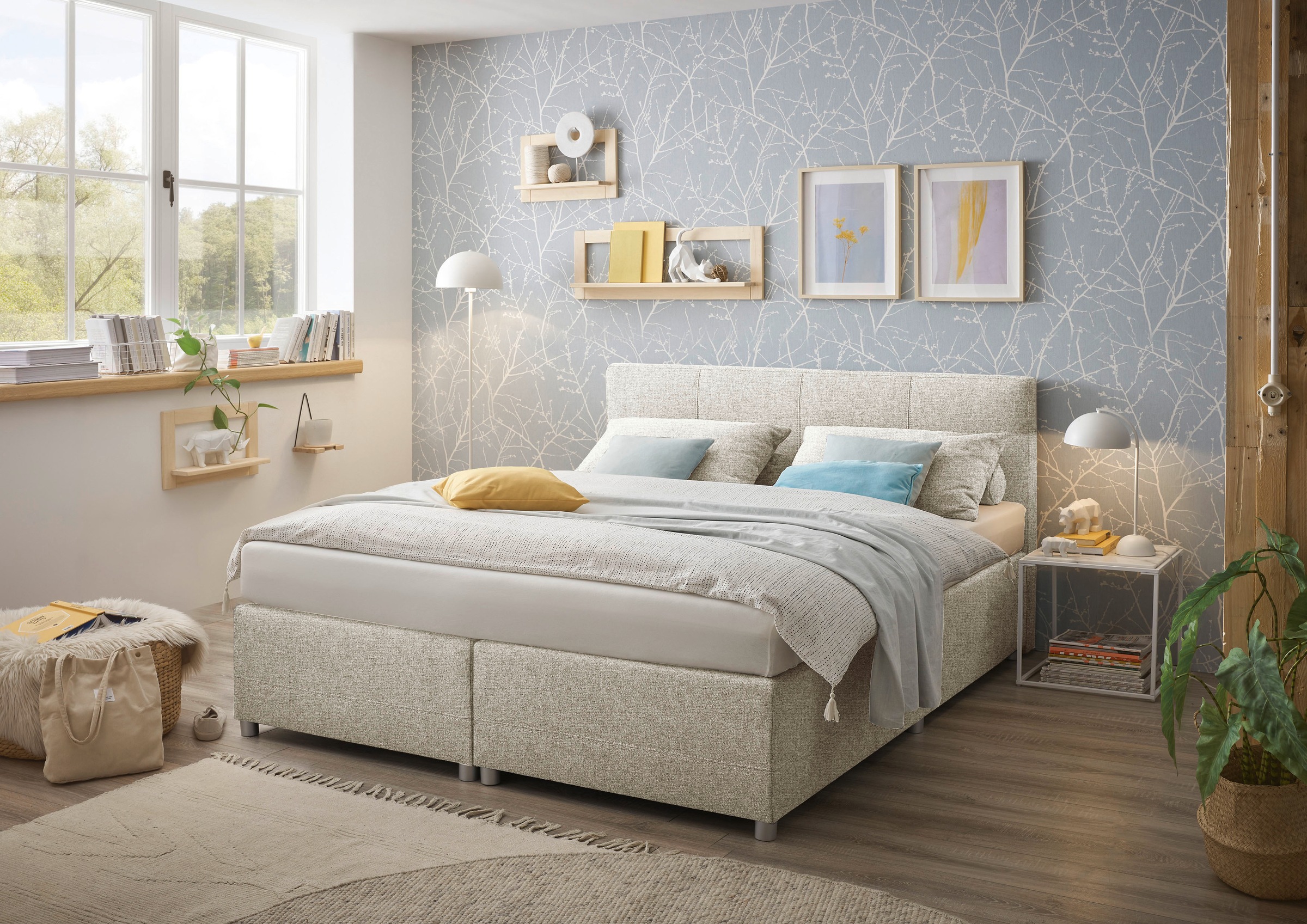 ED EXCITING DESIGN Boxspringbett »Luanda«, wahlweise mit Matratze und Topper