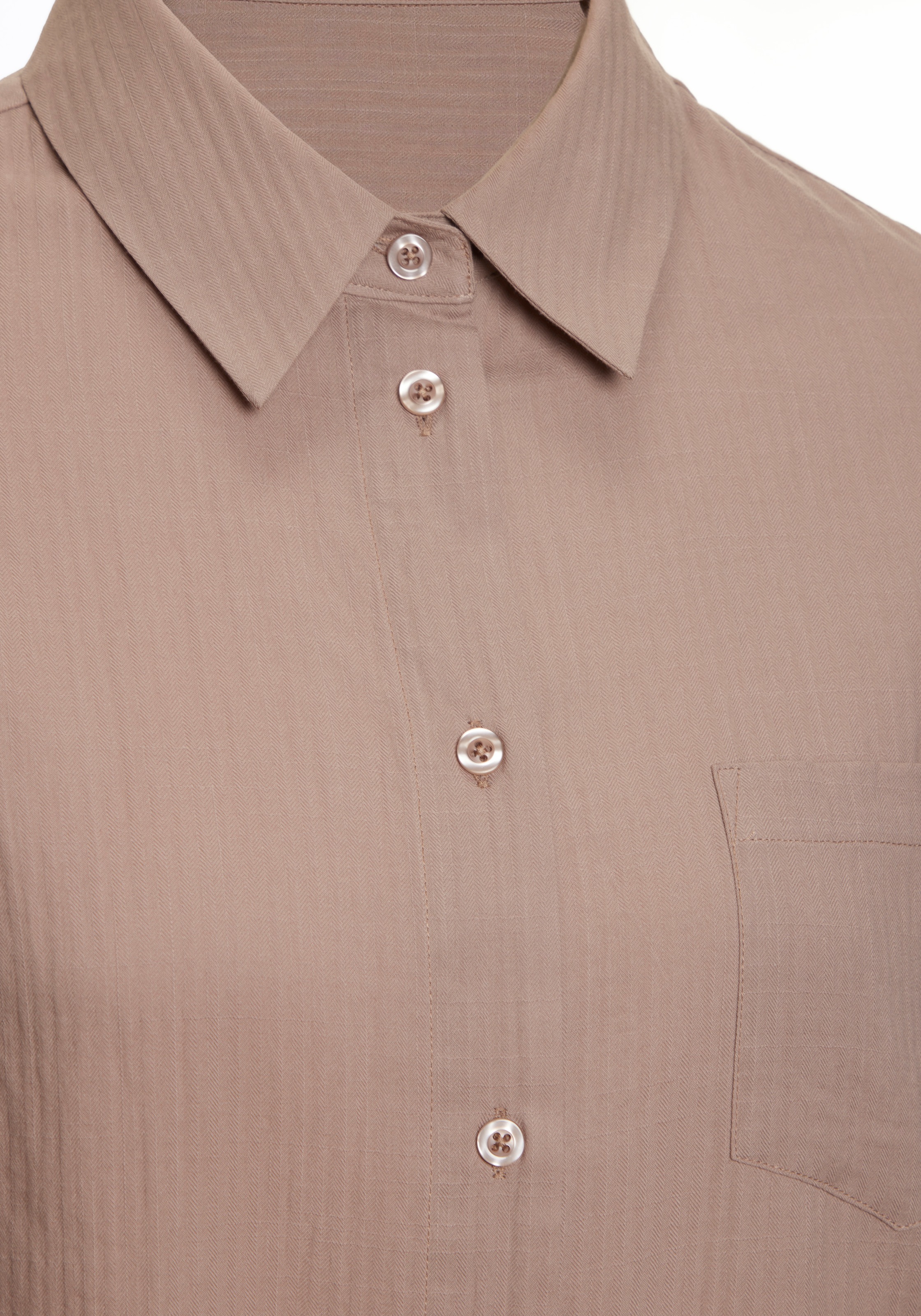 Vivance Hemdbluse aus Strukturware, Damenbluse mit Hemdkragen und Knopfleiste