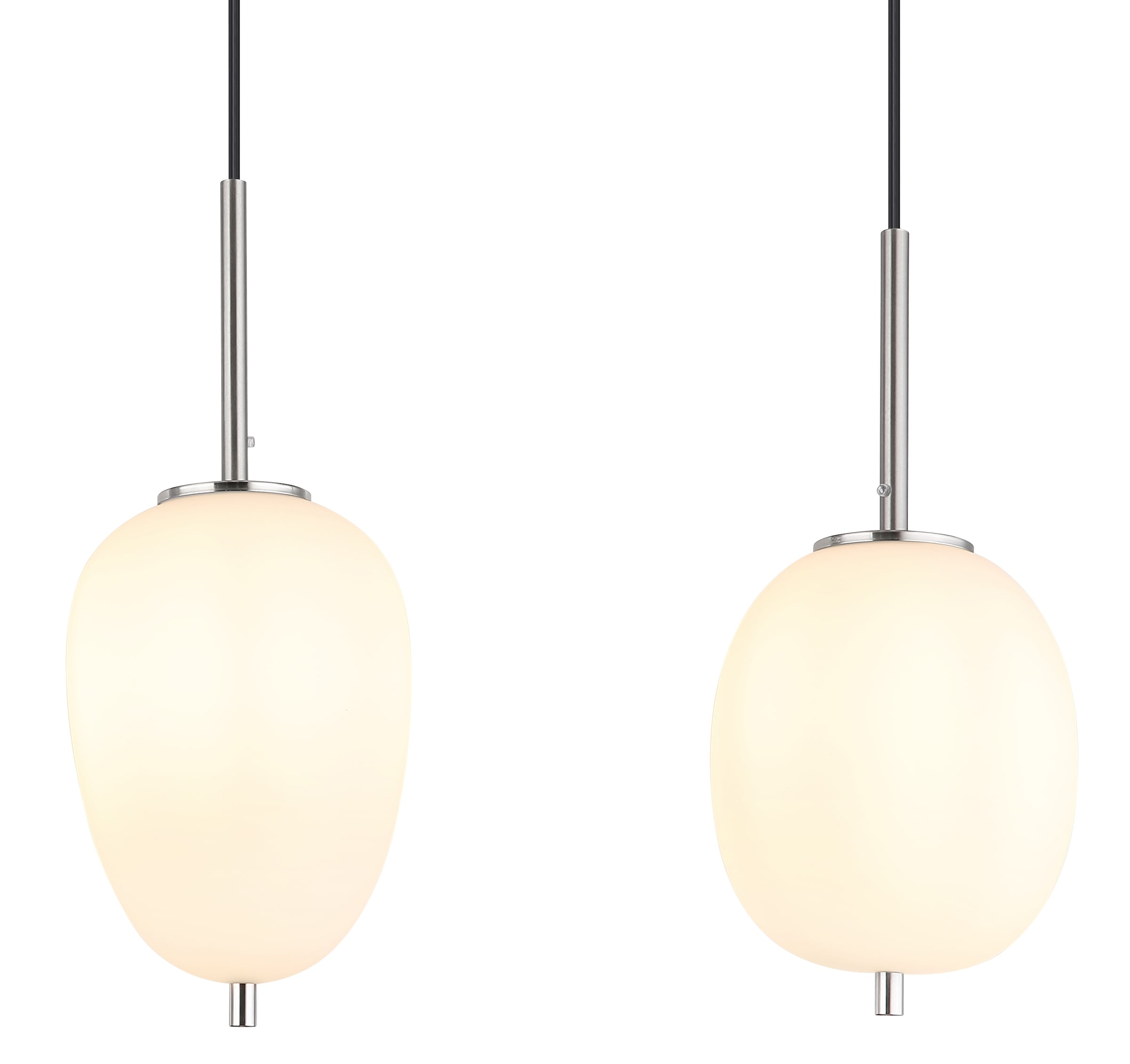 GLOBO LIGHTING Hängeleuchte »BLACKY I«, Leuchtmittel E14 | ohne Leuchtmittel, Hängelampe/Pendelleuchte/Glas opal/unterschiedliche Gläser