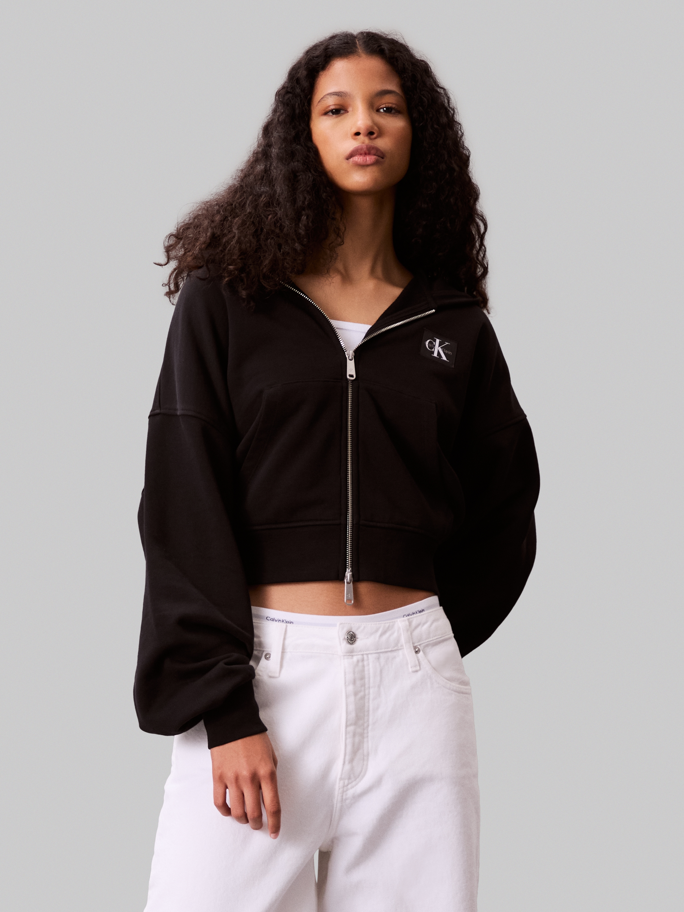 Calvin Klein Jeans Kapuzensweatshirt "A- FRNCH TRRY BDG LG", Mit Rundhalsau günstig online kaufen