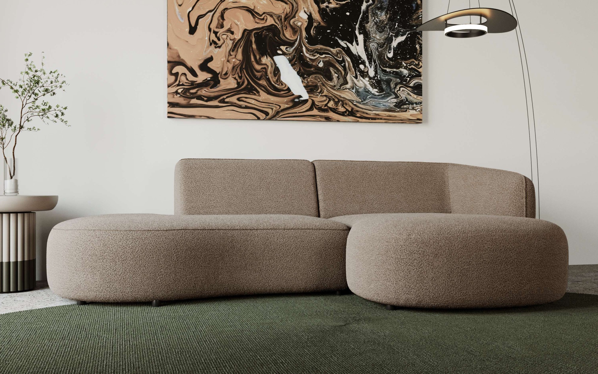 andas Ecksofa »Ostrup«, schlichtes modernes Design, in verschiedenen Farben