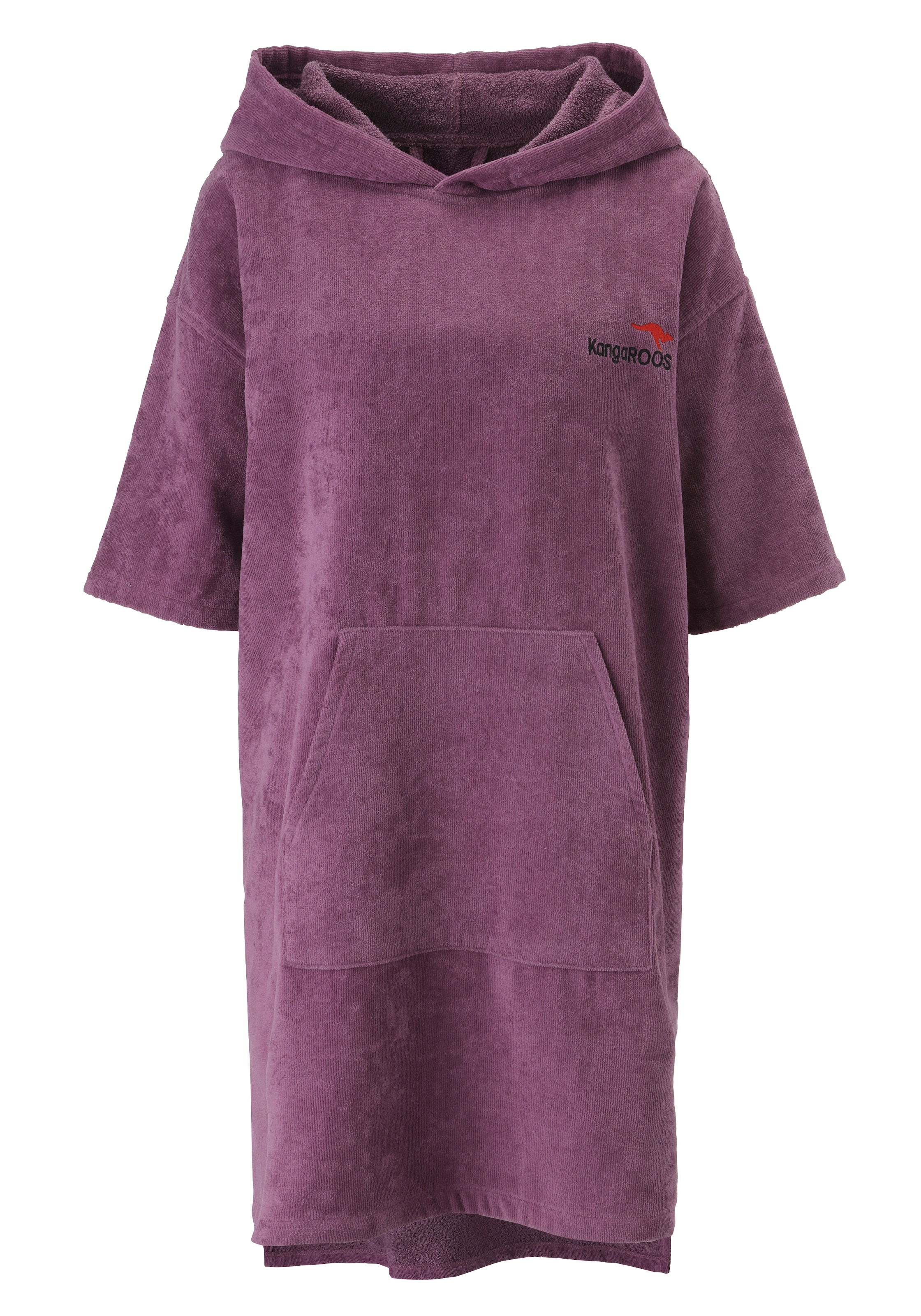 KangaROOS Badeponcho »Summer, ideal für Sauna, Spa & im Urlaub, Damen & Herren« 1 Stk. Surfponcho, mit Bauchtasche, 100% Baumwolle, Frottee