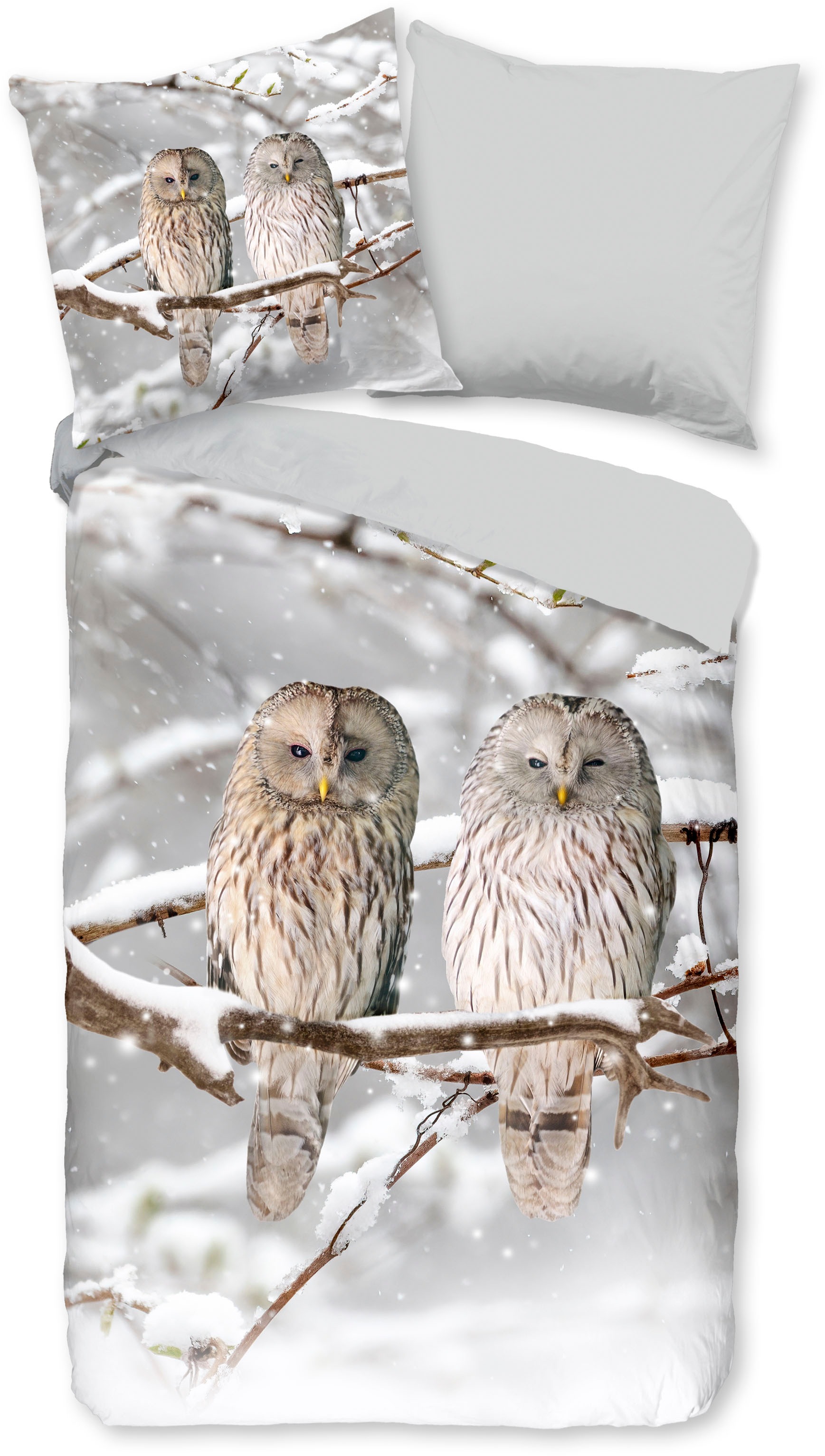 good morning Wendebettwäsche "Febe" 2 Stk. tlg. Biber, 135x200, Warm, Weich günstig online kaufen