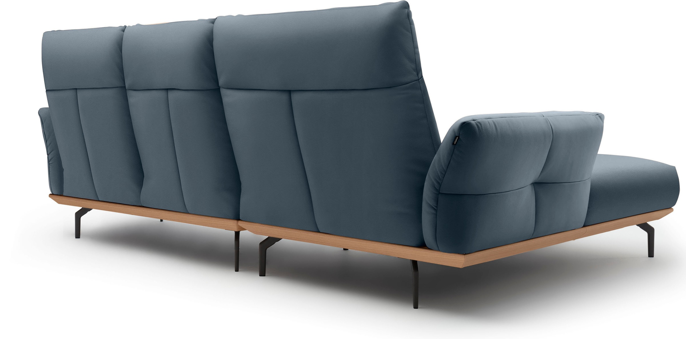 Creation BY ROLF BENZ Ecksofa »hs.460«, Sockel in Eiche, Alugussfüße in umbragrau, Breite 298 cm