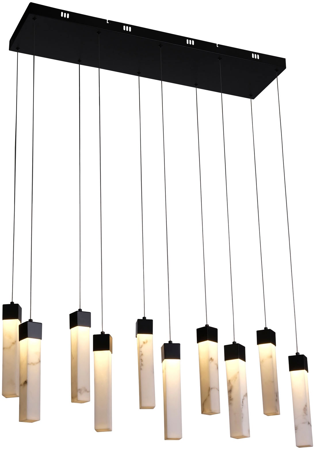 Searchlight LED-Hängeleuchte »Hängeleuchte Moonbeam, 10-flammig« LED-Modul 1 Stk. Extra-Warmweiß Marmor-Optik