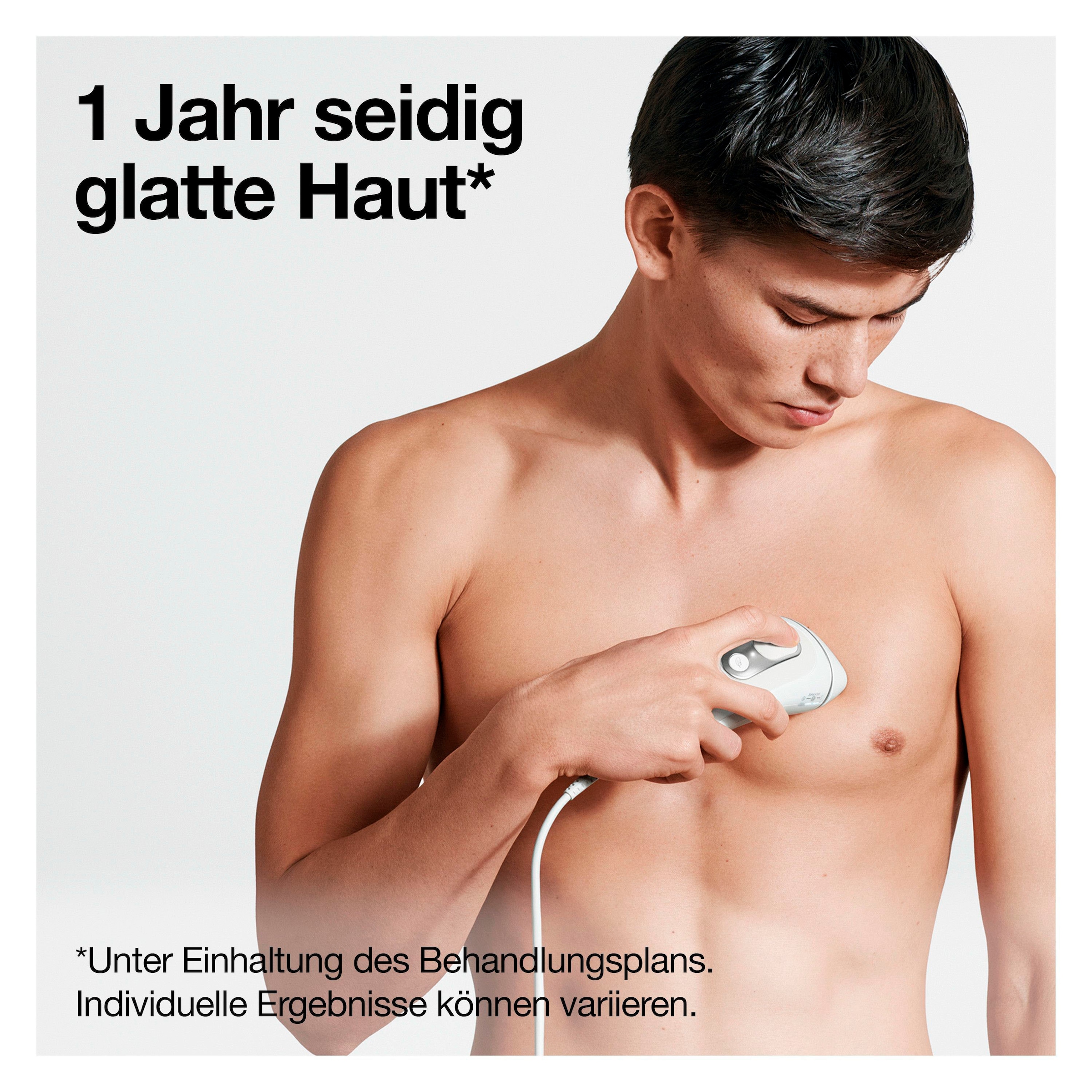 Braun IPL-Haarentferner »Silk·expert Pro 5 PL5145«, pro Minute bis zu 125 Lichtimpulse, für Männer, 2 Aufsätze & 1 Gillette Rasierer, Aufbewahrungstasche