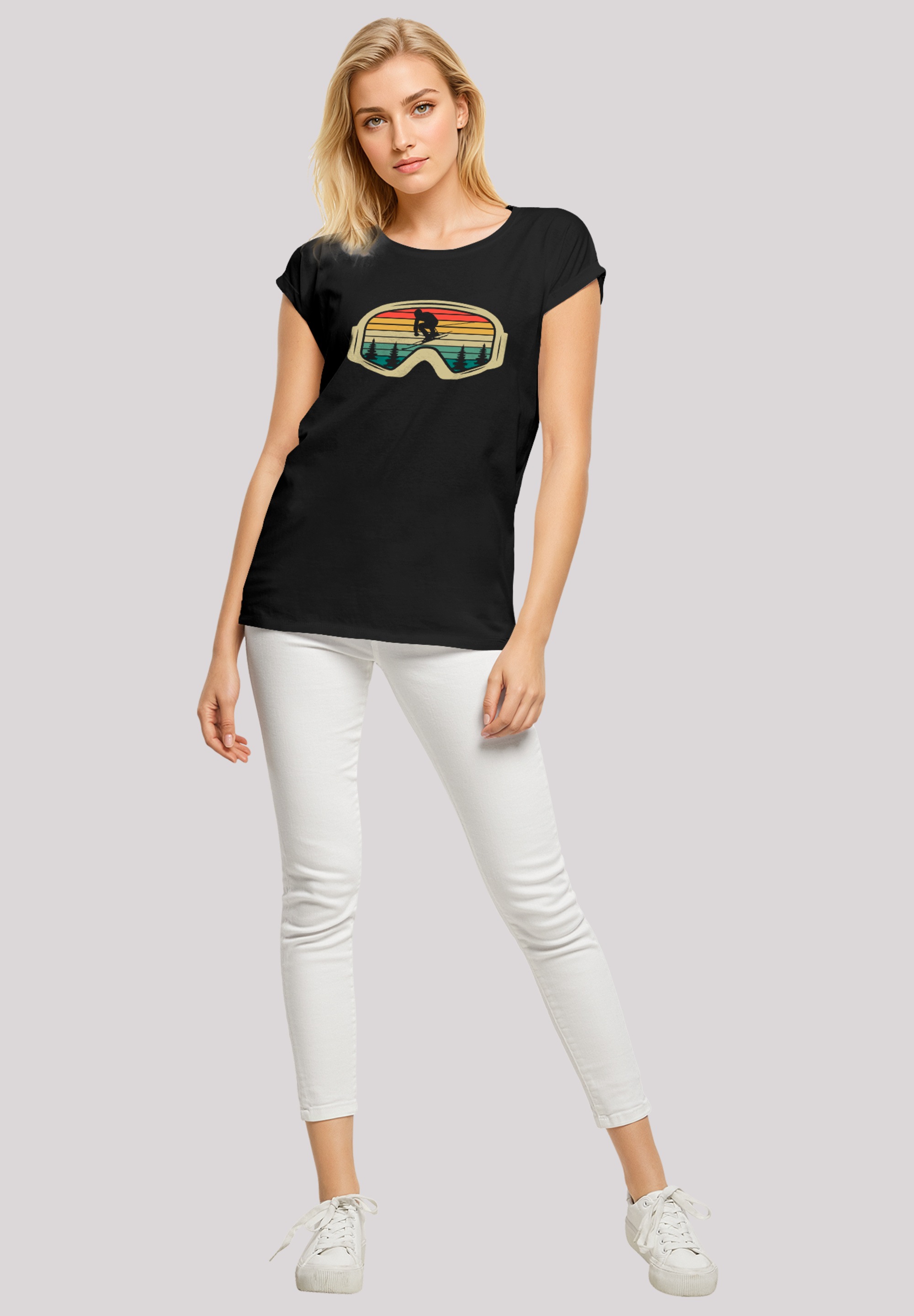 F4NT4STIC T-Shirt »Retro Skibrille Wintersport«, Premium Qualität