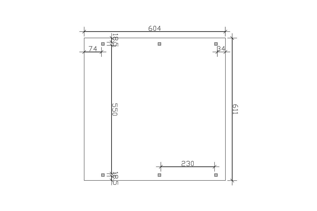 Skanholz Doppelcarport »Spessart« Leimholz 550 cm natur