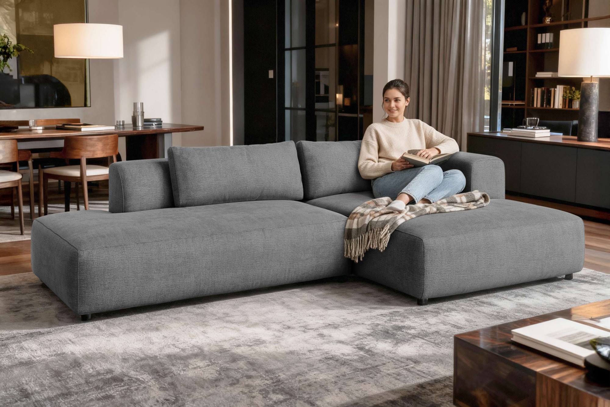OTTO home Ecksofa "TIARRA Design-Sofa mit Ottomane recht/links bestellbar, günstig online kaufen