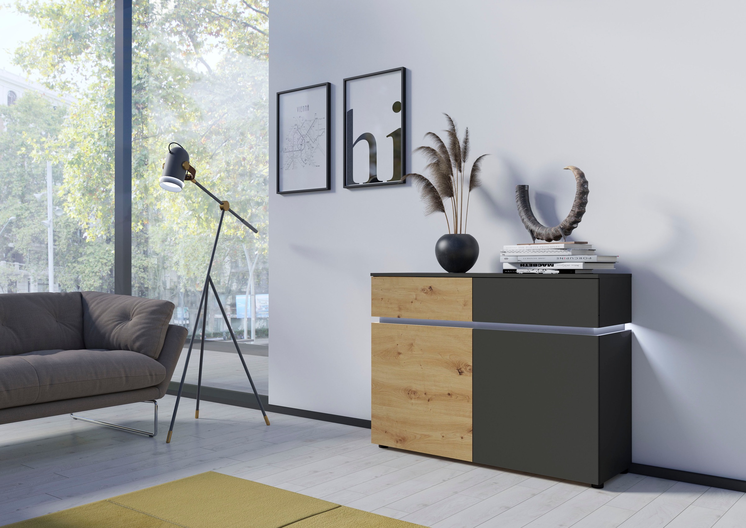 Home affaire Sideboard "Luci" Breite 120 cm günstig online kaufen