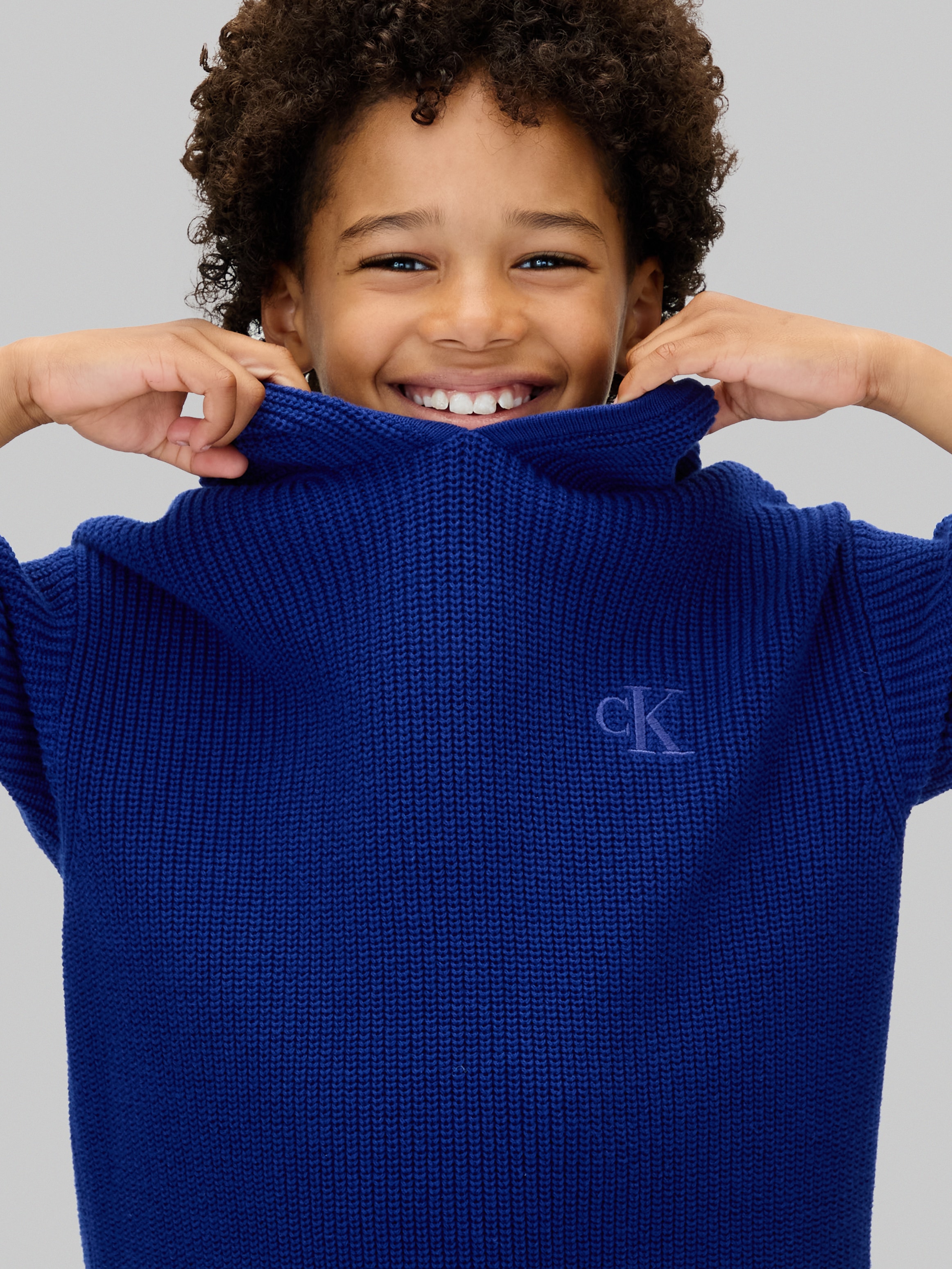 Calvin Klein Jeans Strickpullover »RIB KNIT HOODIE«, für Kinder bis 16 Jahre, mit Kapuze