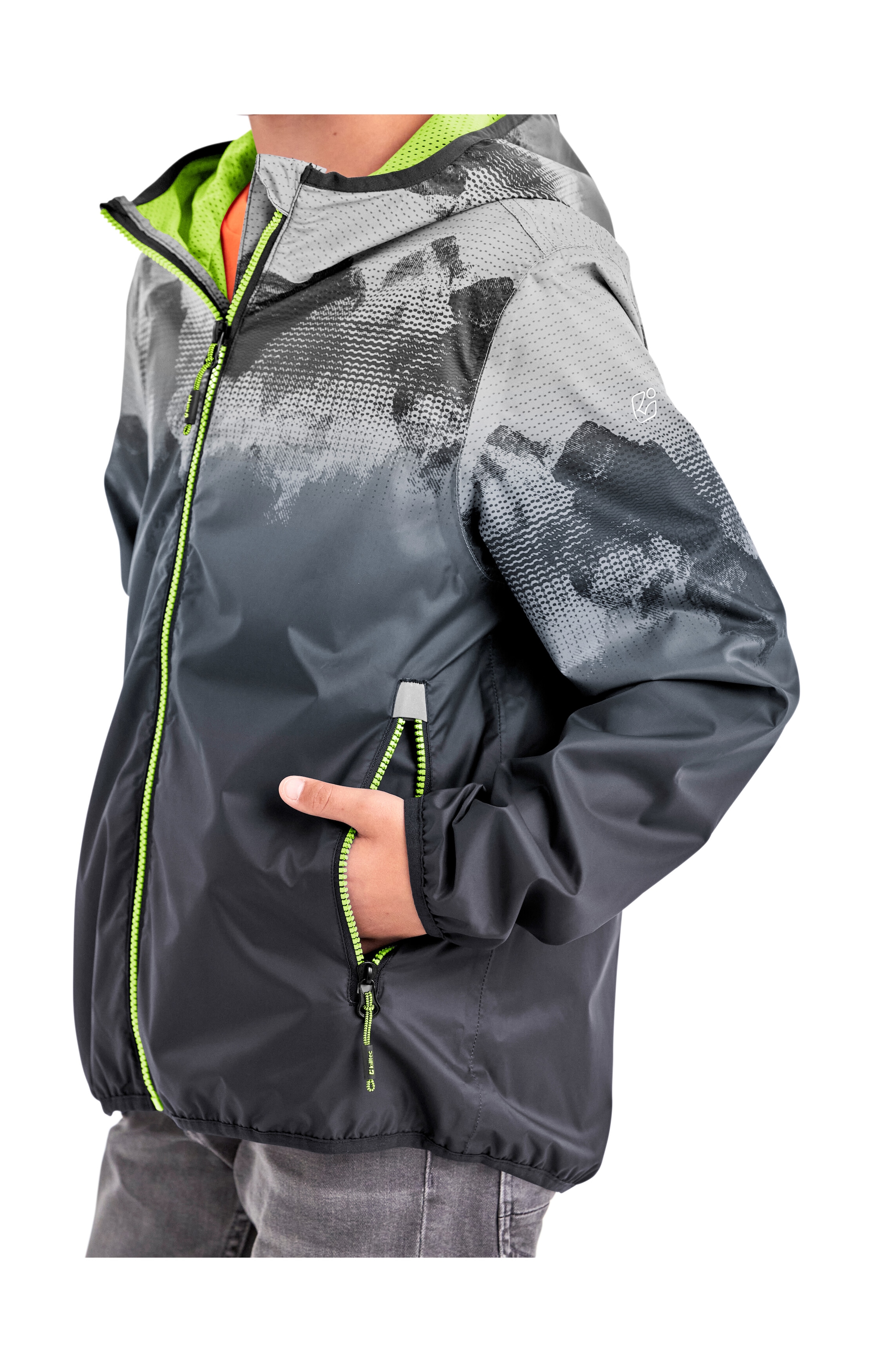 Killtec Outdoorjacke »Lyse BYS JCKT B«, Leichte, wasserdichte Kinderjacke, klein verpackbar, cooles Muster