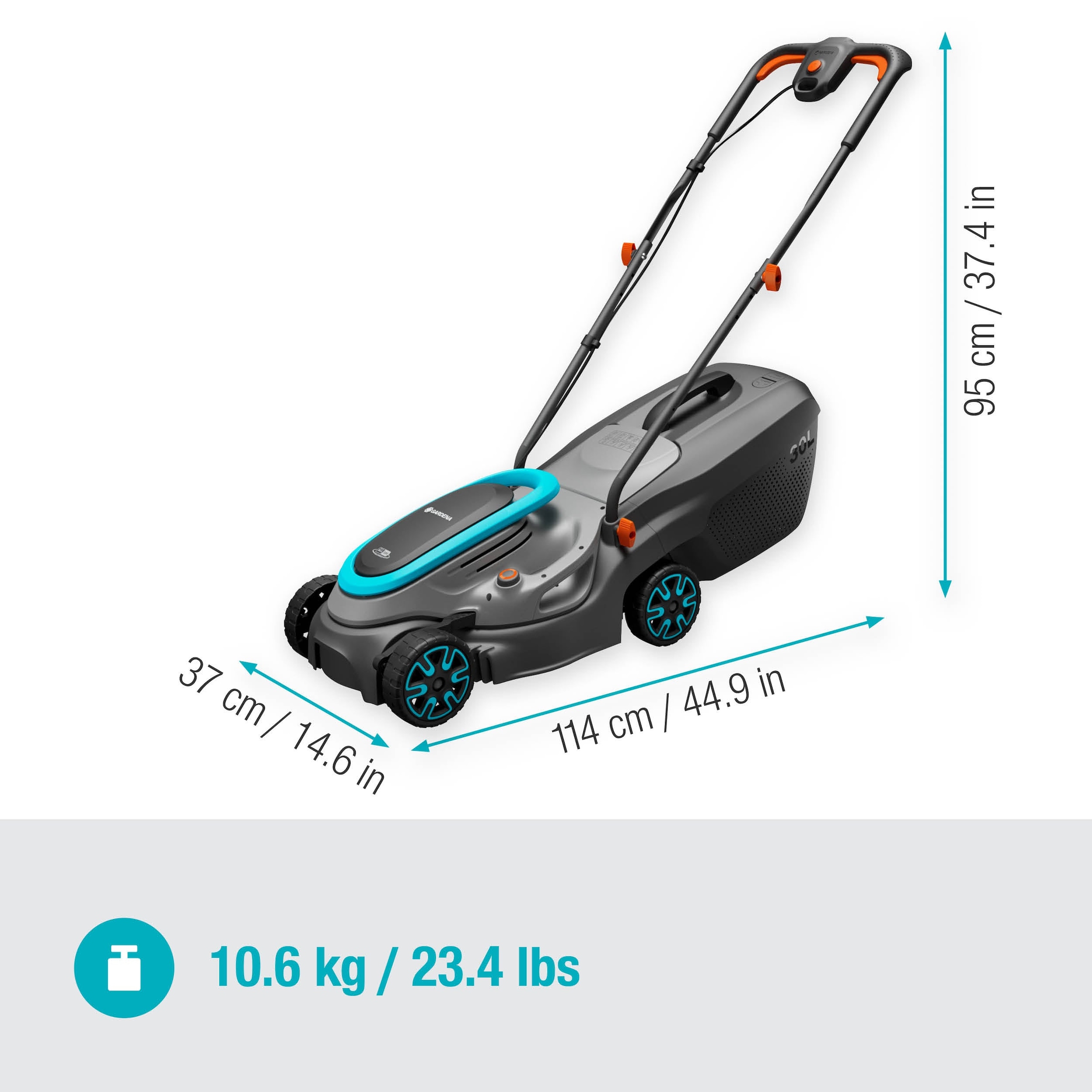 GARDENA Akkurasenmäher »PowerMax 32/18V P4A Ready-To-Use Set«, Ready-To-Use Set inkl. Akku und Ladegerät