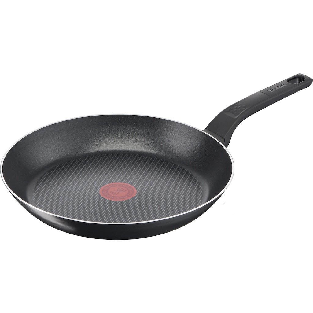 Tefal Bratpfanne »Tefal Easy Cook & Clean Pfanne, Mühelose Reinigung, Antihaftversiegelung, Thermo-Signal Temperaturanzeiger, Diffusion Pfannenboden, Gleichmäßige Wärmeverteilung, Gesundes Kochen, Sicheres Kochgeschirr«, Aluminium, (1tlg.), Titanium