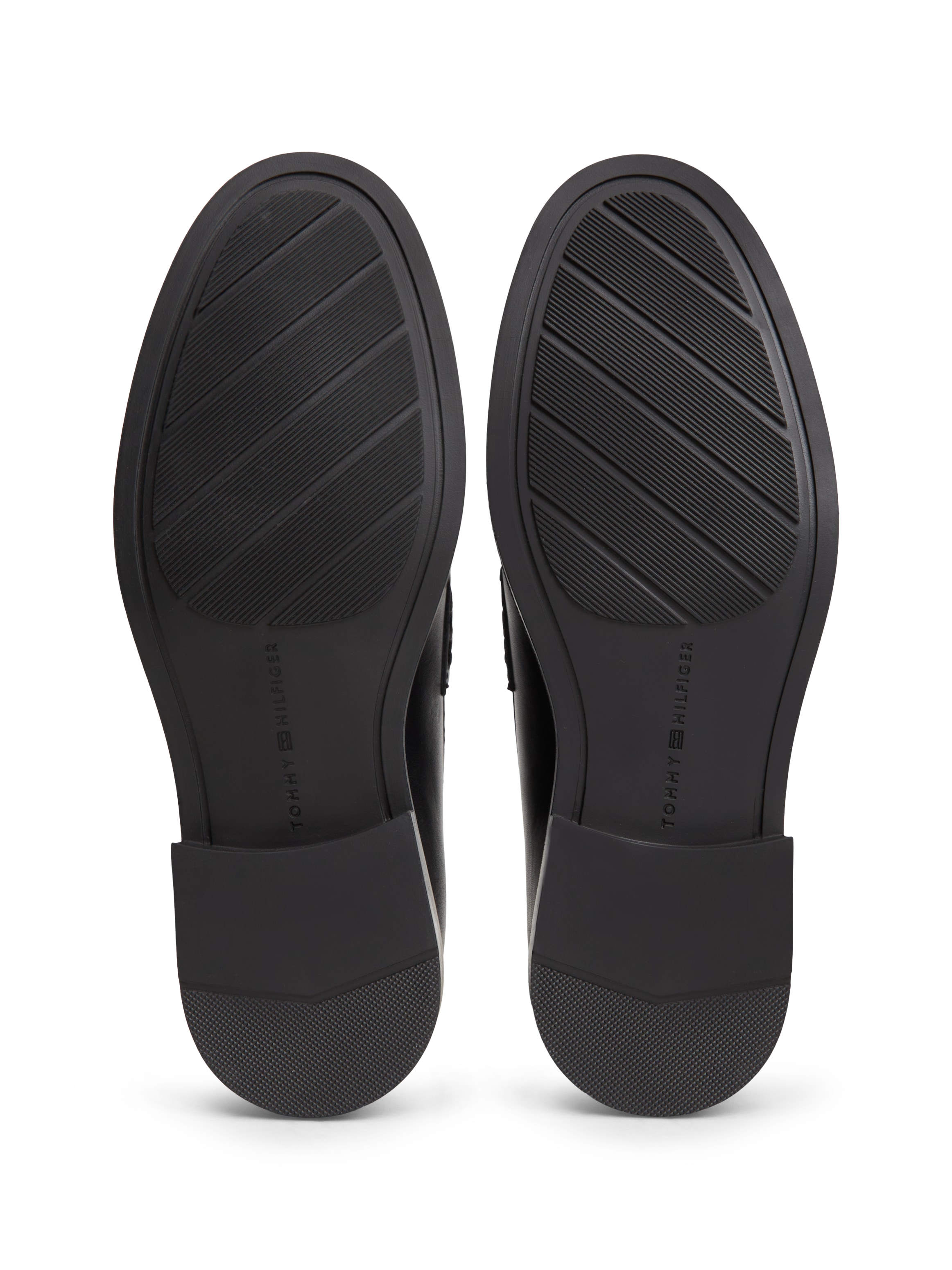 Tommy Hilfiger Loafer »TH CHAIN FRINGE LEATHER LOAFER«  Blockabsatz, Slipper, Businessschuh mit modischen Fransen