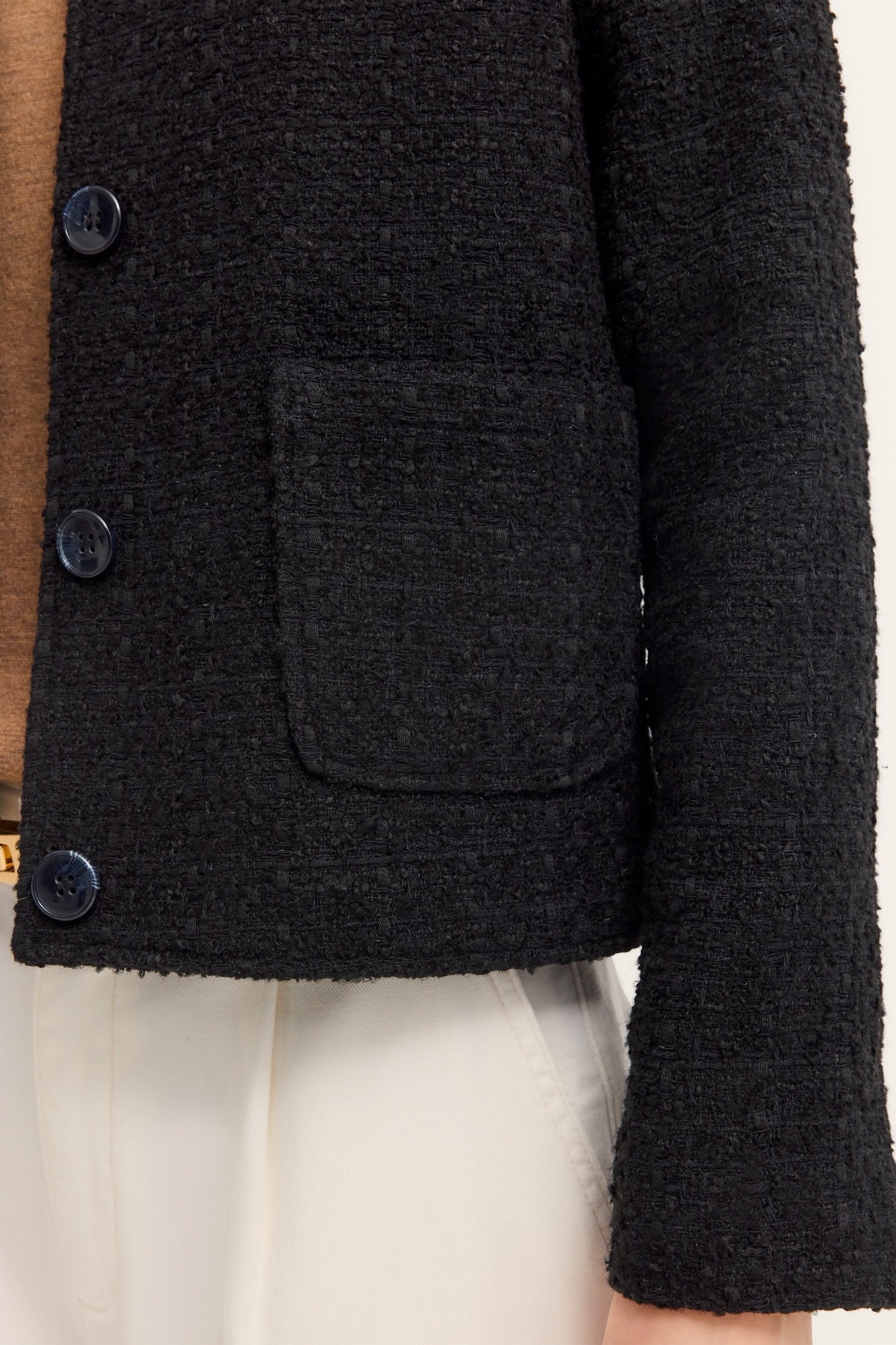 bugatti Hemdjacke »Bouclé«, mit Knopfleiste und aufgesetzten Taschen