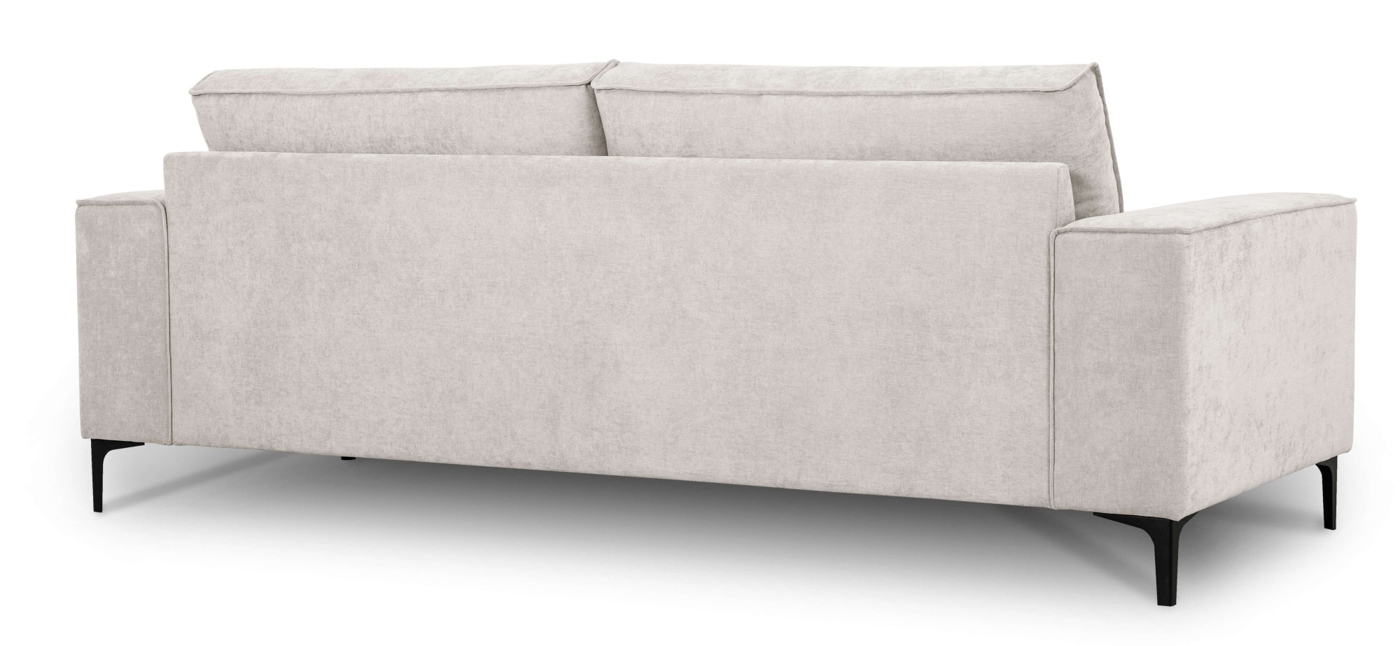 Places of Style 3-Sitzer »3er Sofa Oland, Struktur, Flachgewebe, Luxus-Microfaser, Boucle«, 224 cm, Wellenunterfederung, Skandi-Design, Metallfüße