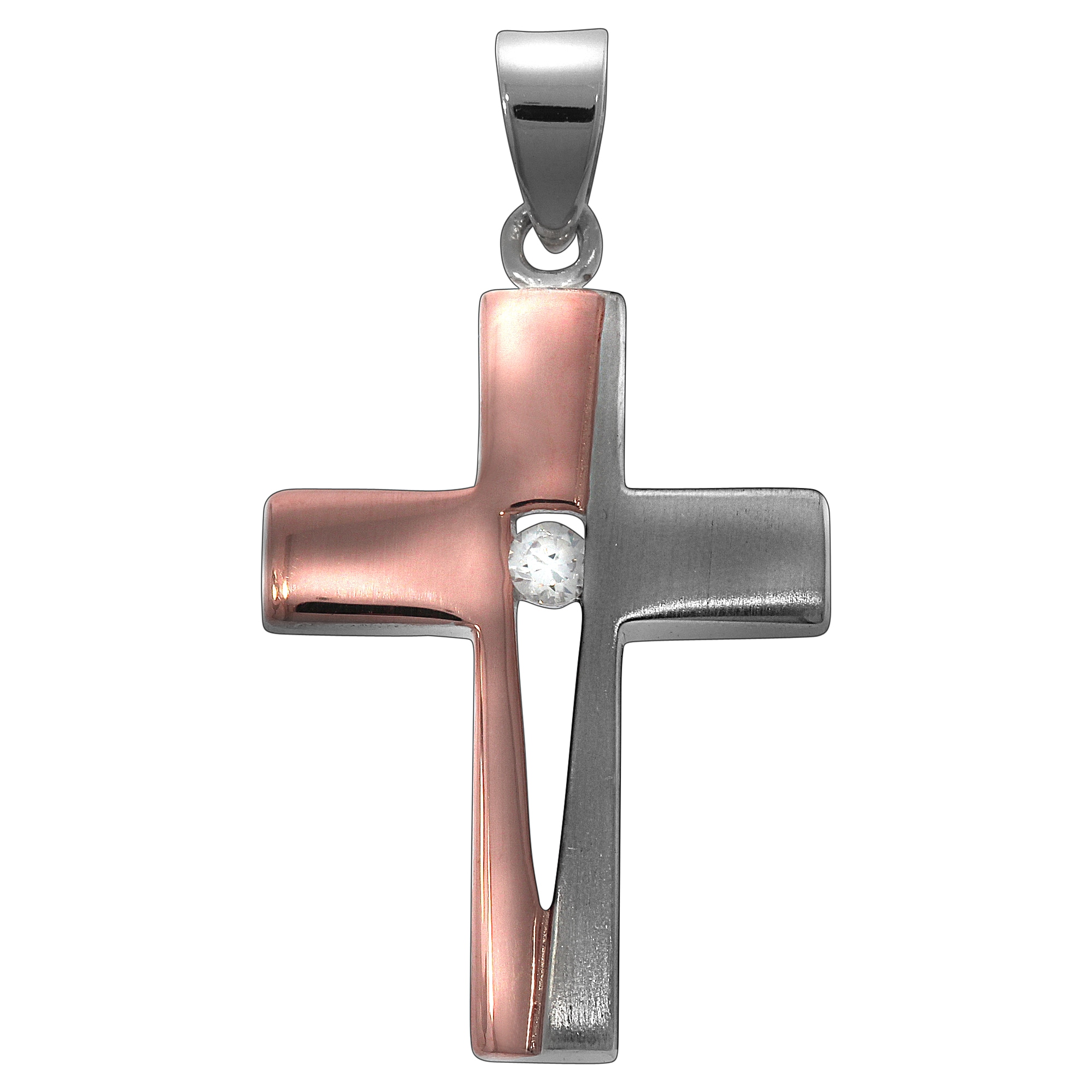 zweifarbig Vivance kaufen BAUR | »925 Sterling Silber Kettenanhänger online Kreuz«