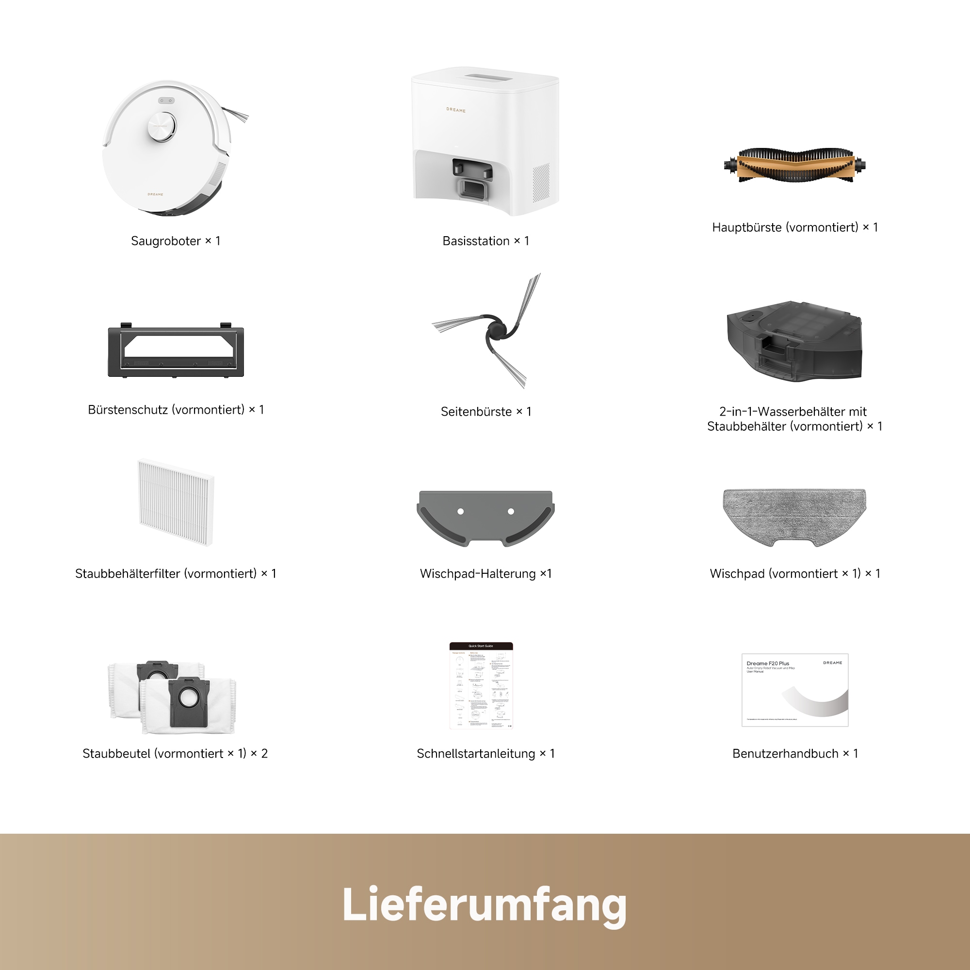Dreame Saugroboter »D20 Air Plus« 20.000 Pa, Absaugstation, Anit-Haarverhedderung, Wischfunktion